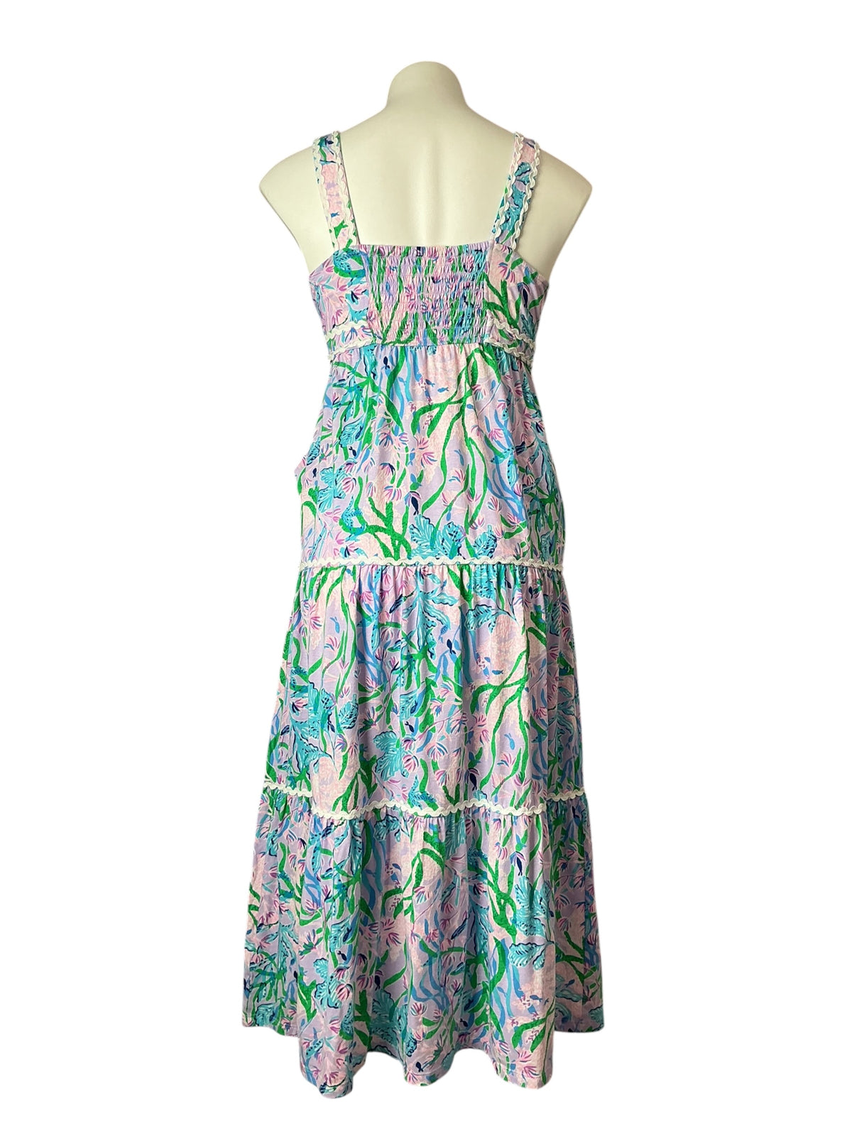 Lilly Pulitzer Mini Pollie Midi Dress Multi Seacret Escape - Size XL (12-14)