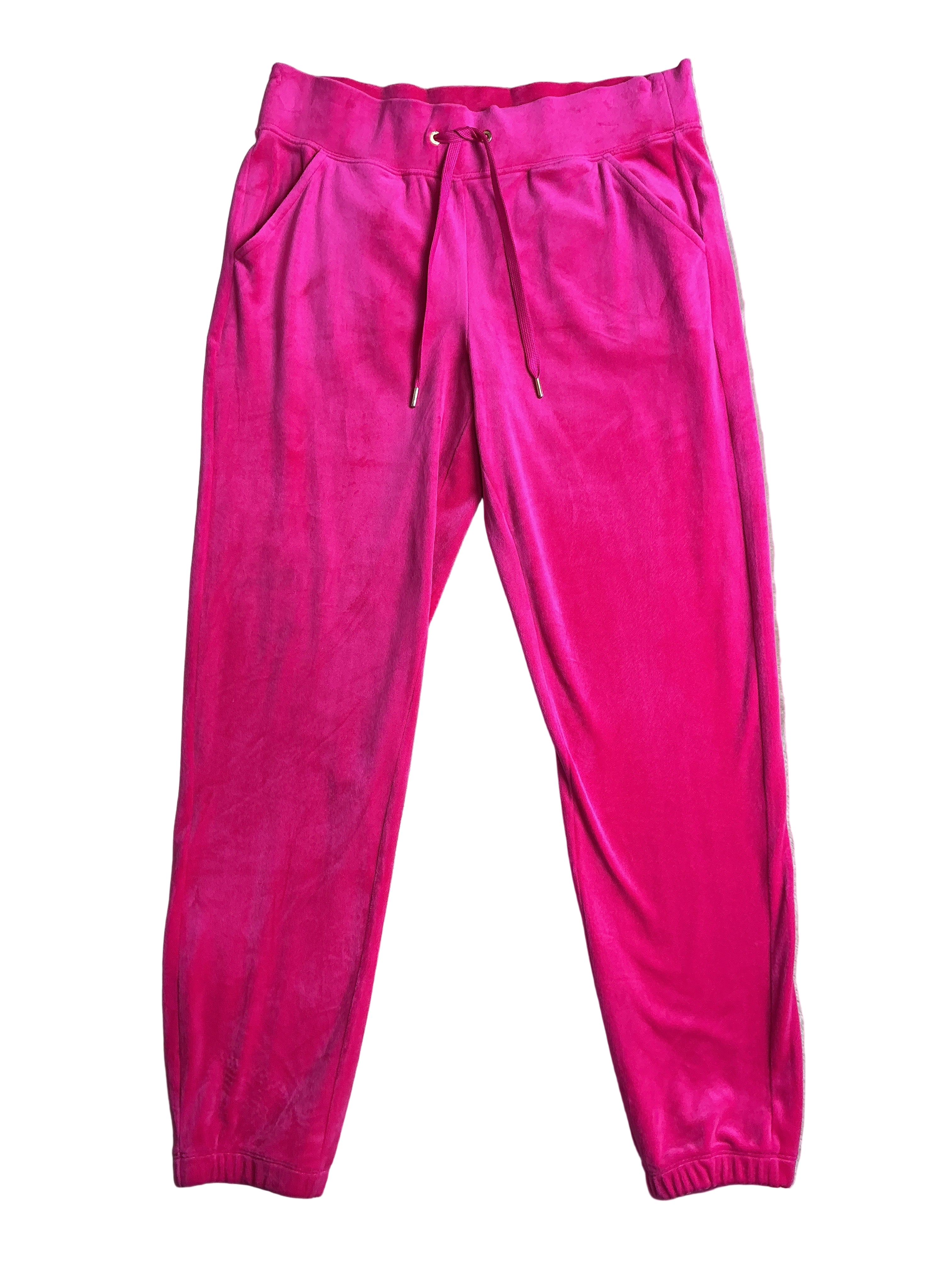 Lilly Pulitzer Mallie Velour Pants Raspberry Rouge - Size M