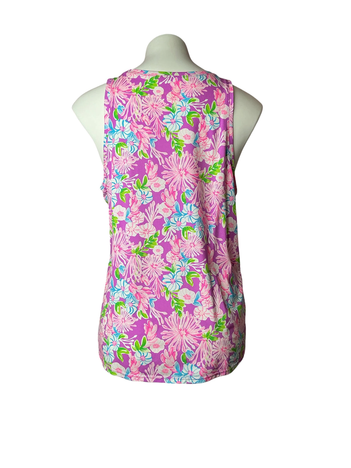 Lilly Pulitzer Luxletic Tank Top Amethyst Moms the Word  - Size L