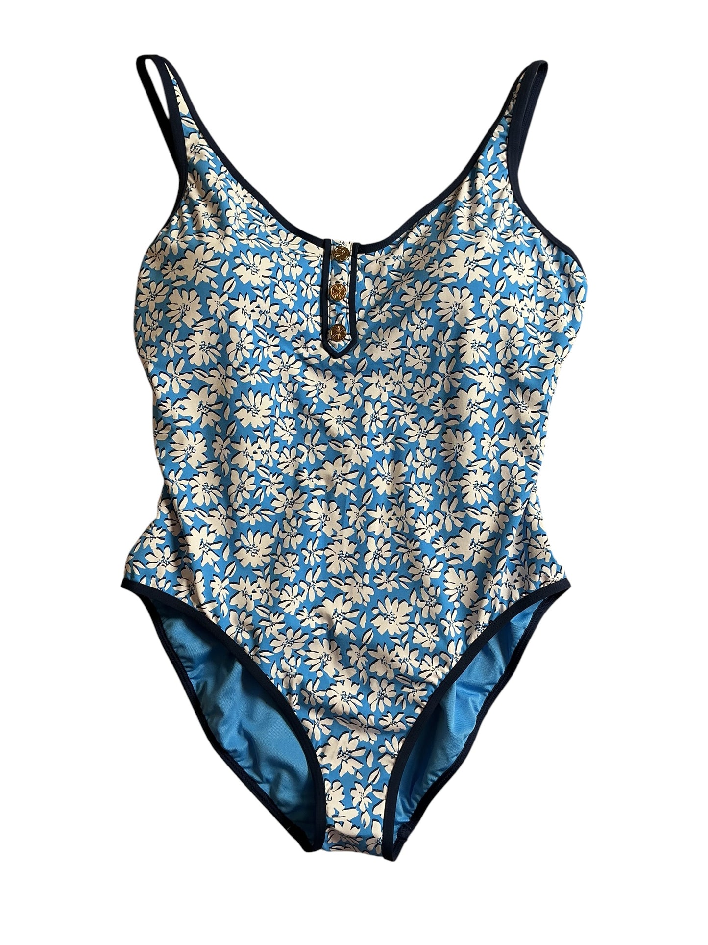 Lilly Pulitzer NWT Baela One Piece - Lunar Blue Palm Beach Petals - Size 14