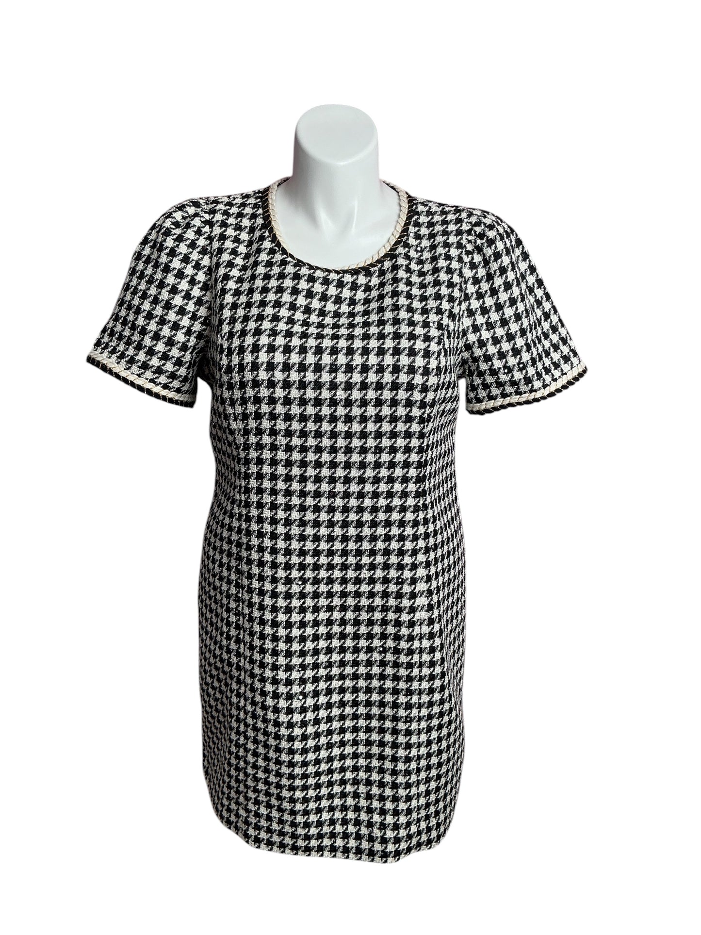 Lilly Pulitzer- NWT Doriane Bouncle Shift Noir Dress Houndstooth Sequin Boucle Size 16