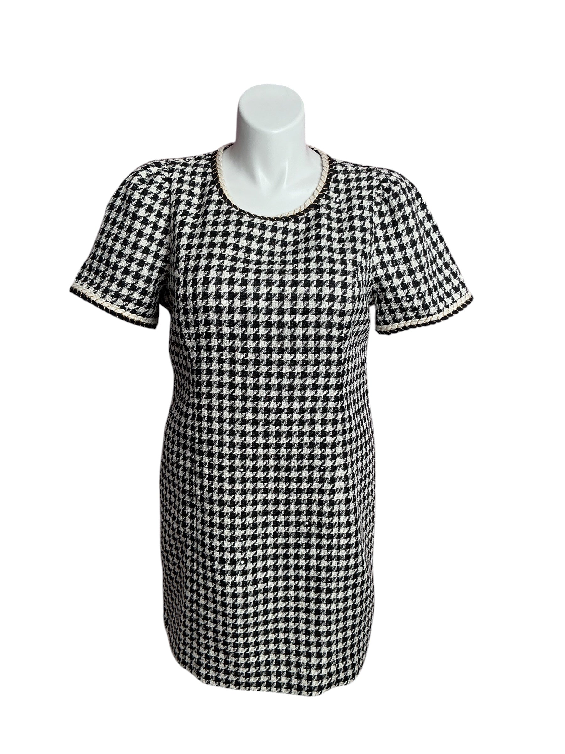 Lilly Pulitzer- NWT Doriane Bouncle Shift Noir Dress Houndstooth Sequin Boucle Size 16