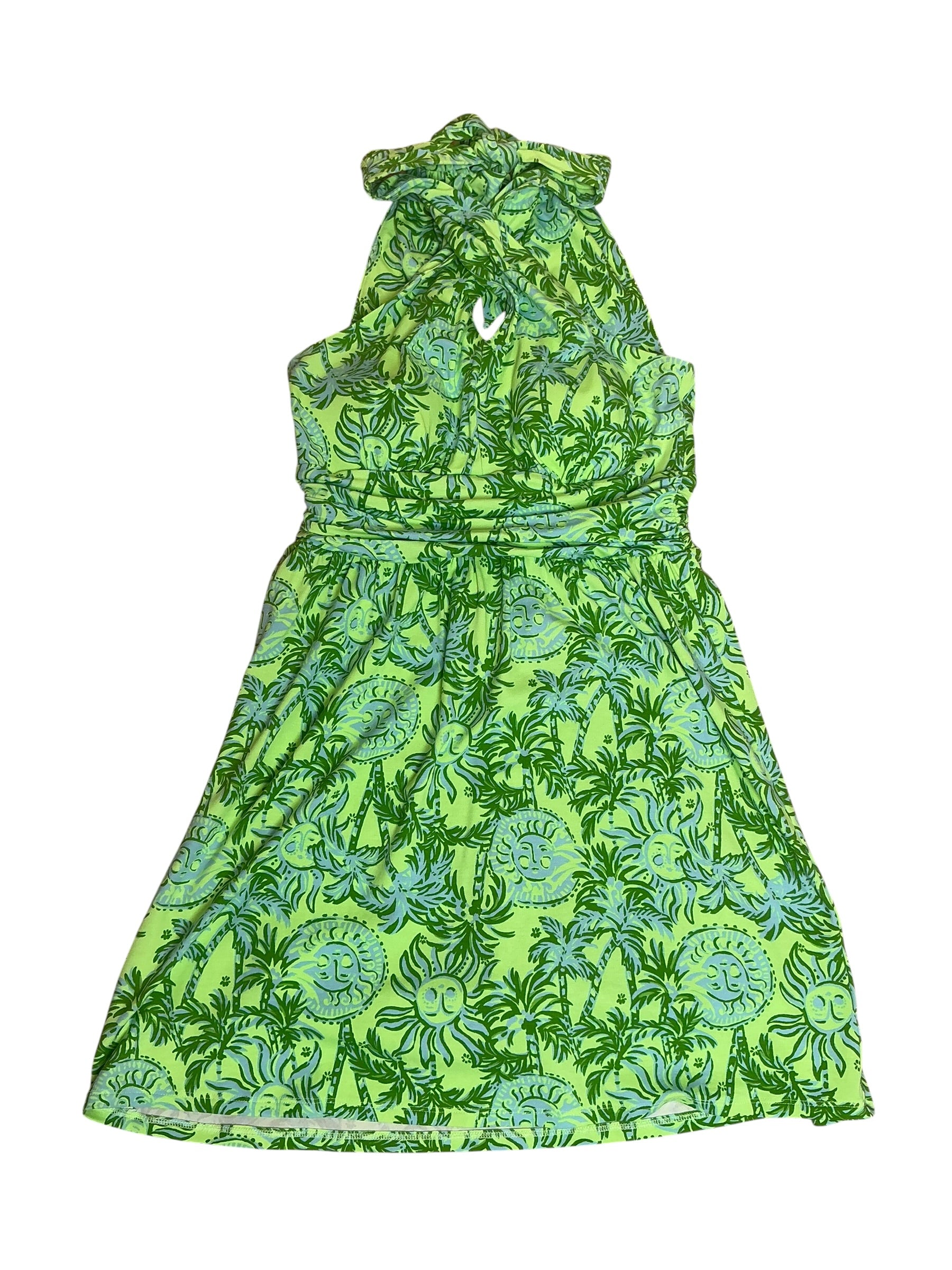 Lilly Pulitzer Montecito Skirted Romper Cool Mint Catchin Rays - Size S As Is