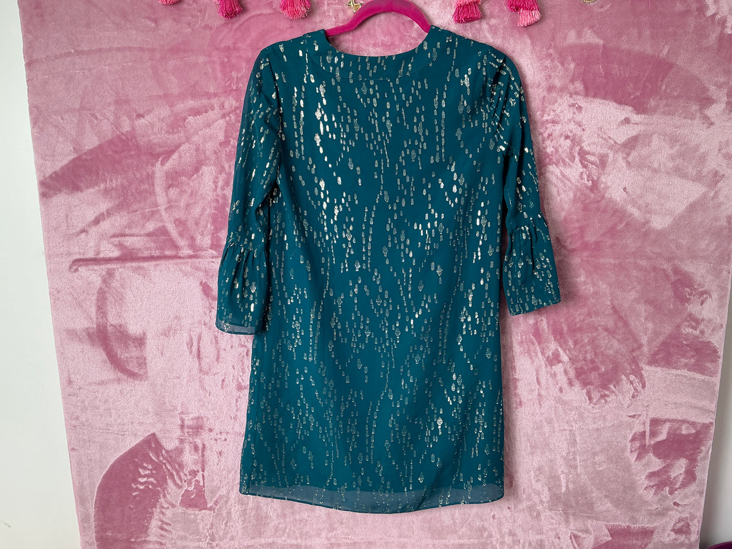Lilly Pulitzer Elenora Silk Dress - Inky Tidal Fish Clip Chiffon - Size XXS