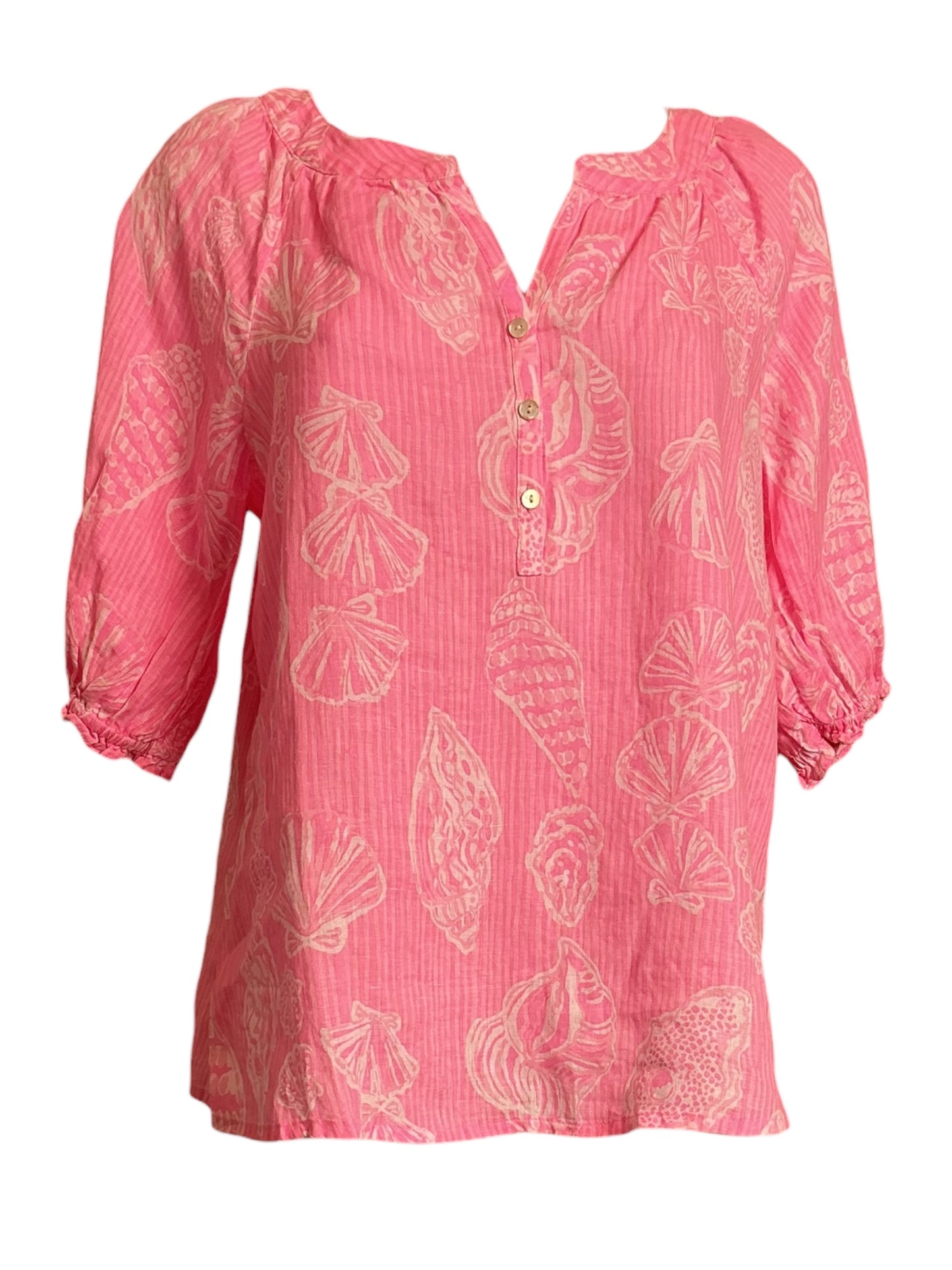 Lilly Pulitzer NWT Caprina Top Rousseau Pink Cool As Shell Size S