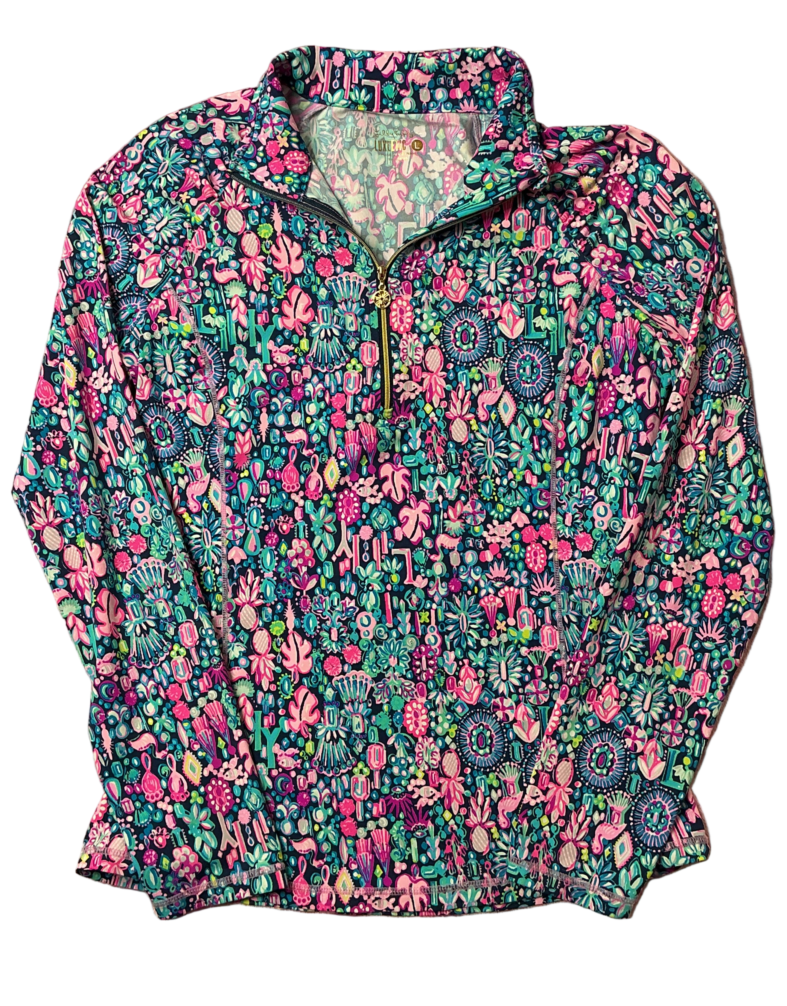 Lilly Pulitzer Luxletic Quarter Zip Pullover - Size L