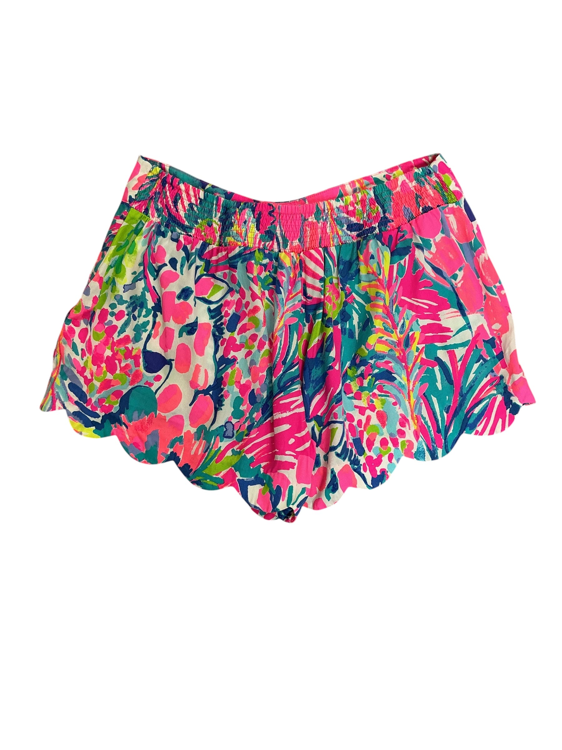 Lilly Pulitzer Dahlia Scalloped Shorts Gumbo Limbo - Size S
