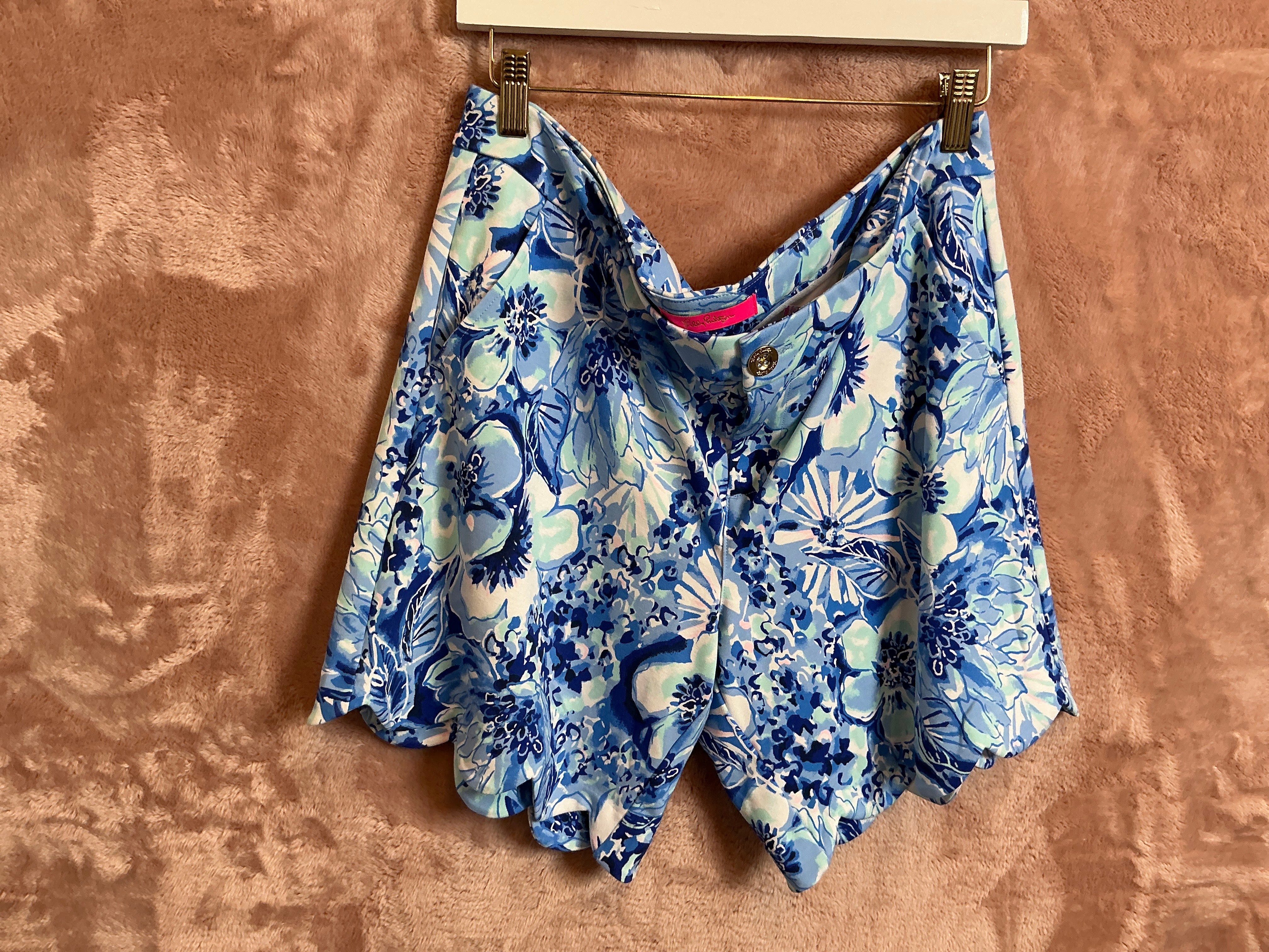 Lilly Pulitzer Short NWT - Darci Knit Short - Coastal Blue - Catch N Keep Small - Size 12