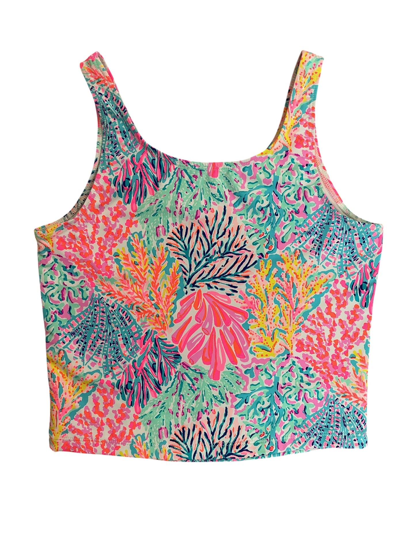 Lilly Pulitzer Kids Girls Tankini Swim Top Multi Splashdance - Size 14