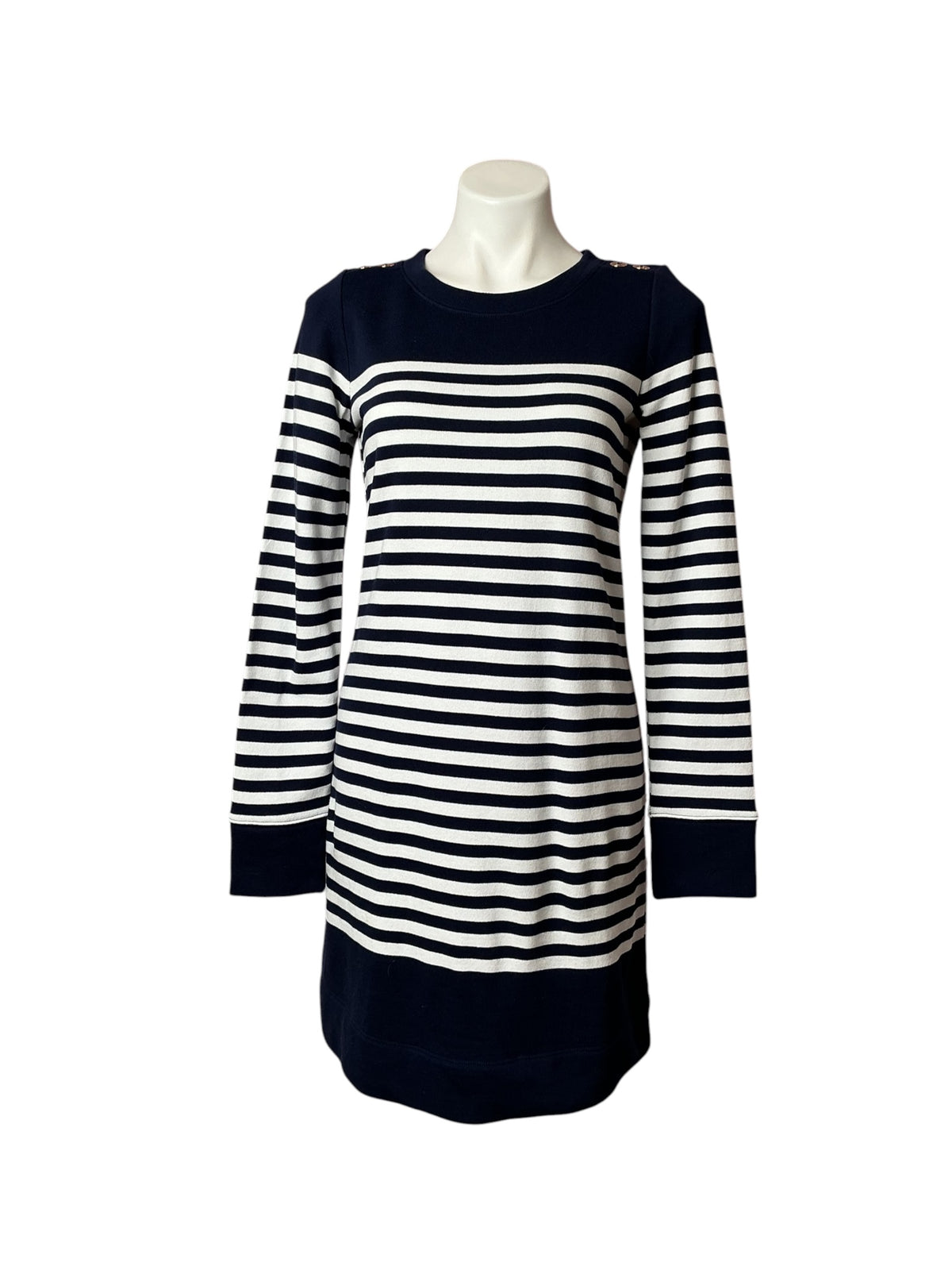 Lilly Pulitzer NWT Kenley Long Sleeve Dress True Navy Riviera Stripe - Size S