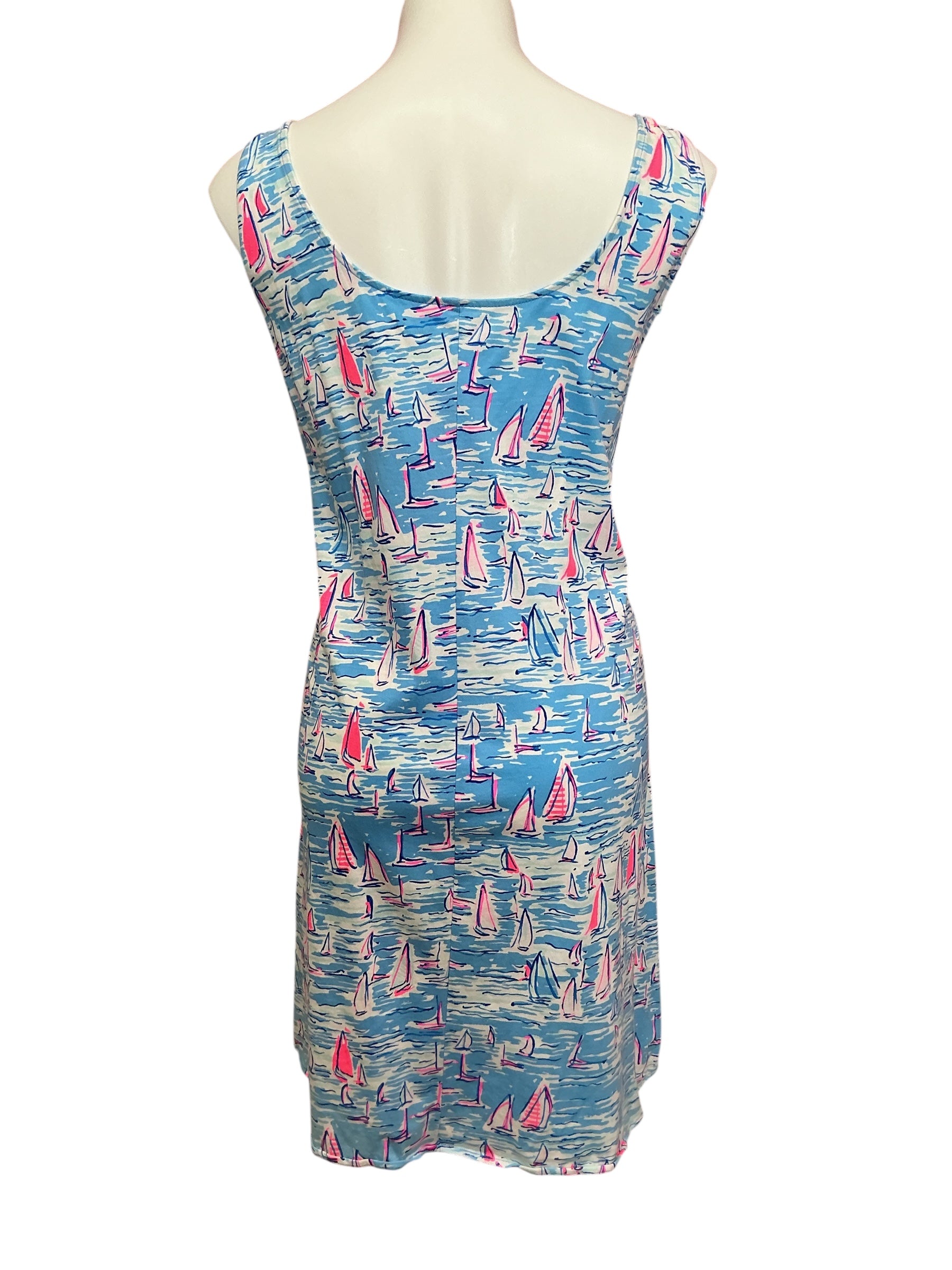 Lilly Pulitzer Rivers Tank Dress Zanzibar Blue Boatylicious - Size XXL
