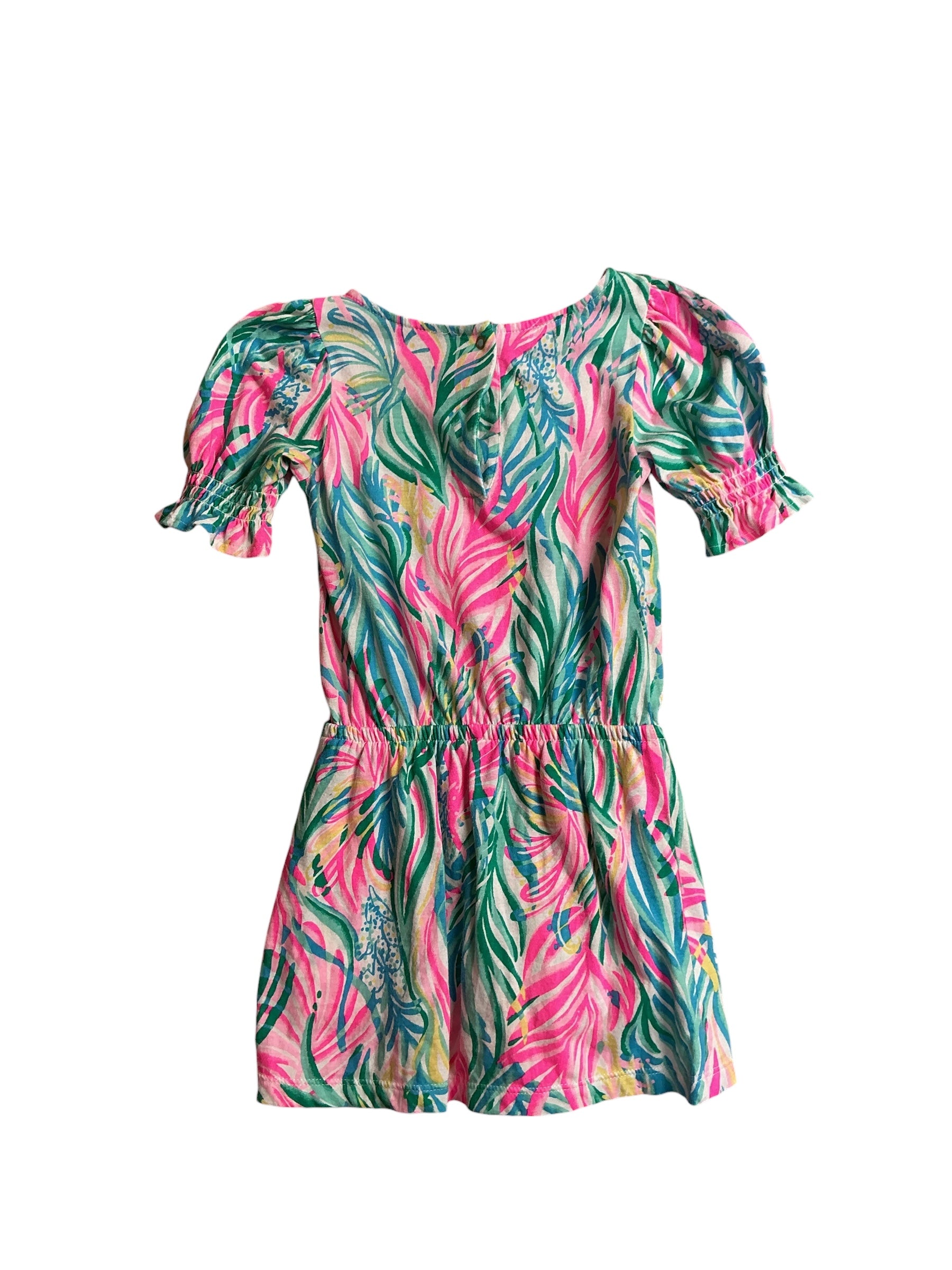 Lilly Pulitzer Mini Adley Romper Multi Sea Turtle Soiree - Size XS (2-3)
