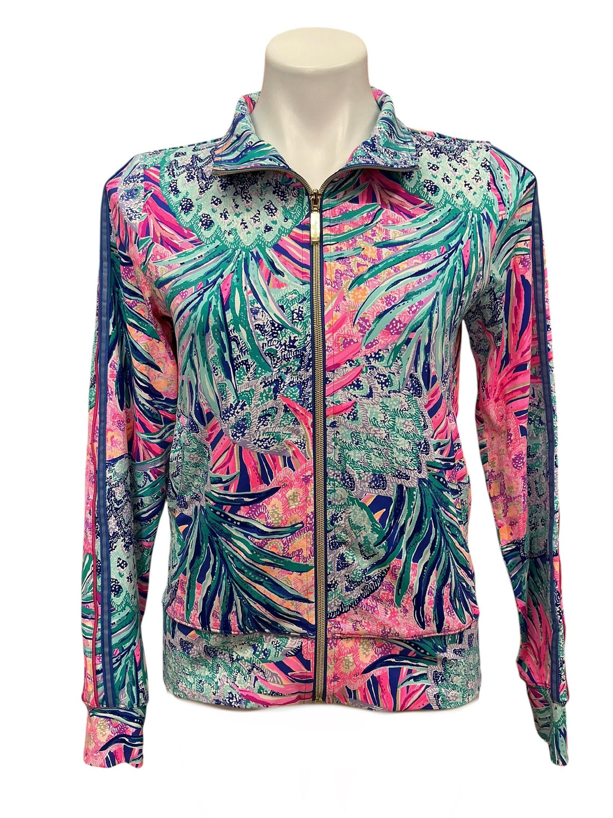 Lilly Pulitzer Luxletic UPF 50+ Leona Zip Up Jacket Multi Skygazer - Size S