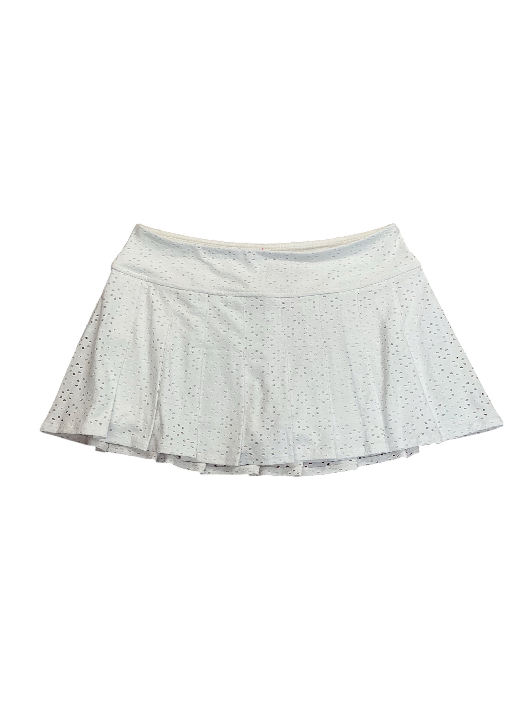 Lilly Pulitzer Annora Luxletic Skort Resort White Match Point Eyelet - Size XL