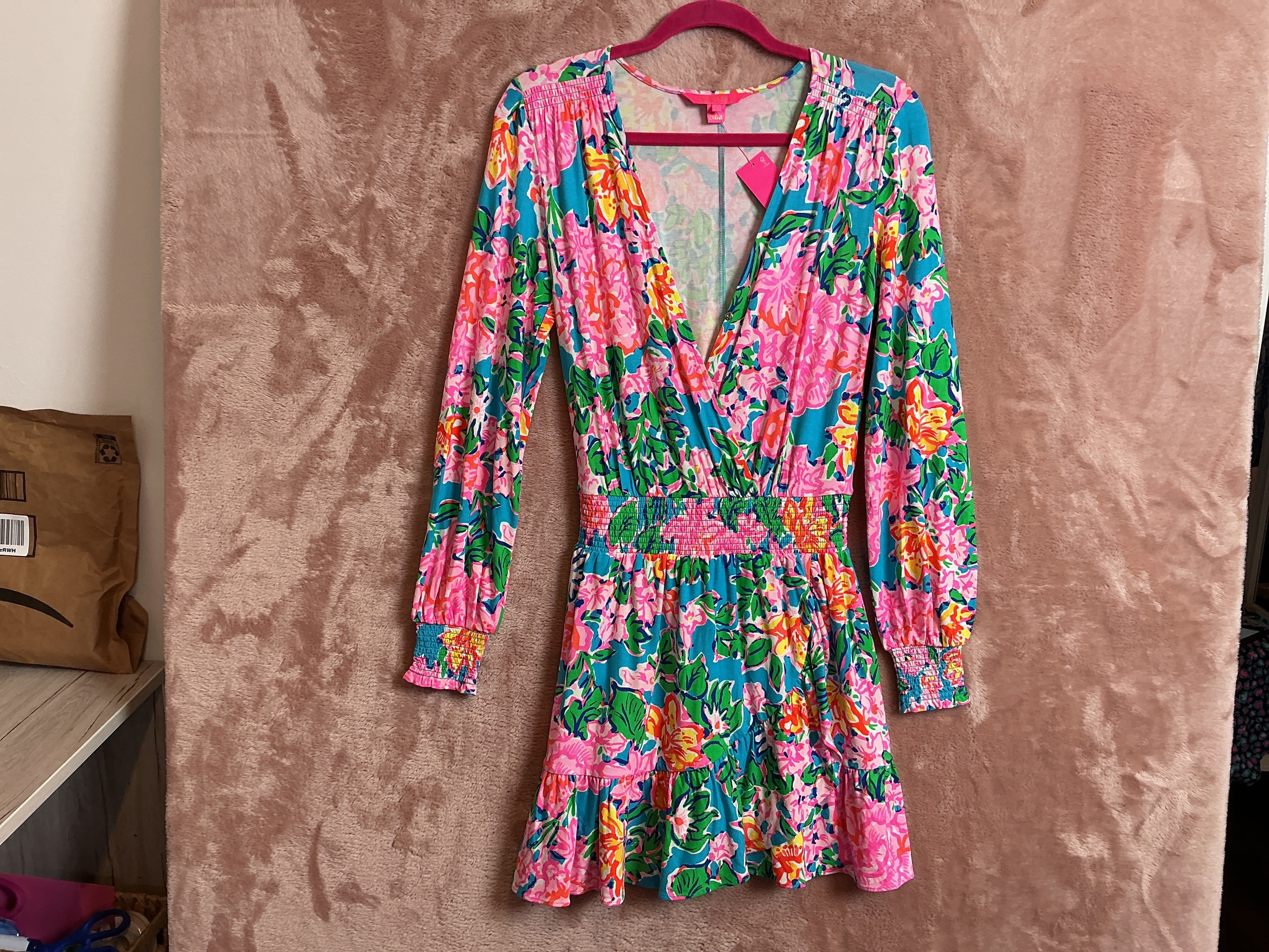 Lilly Pulitzer NWT - Peggy Romper - Multi Rose To The Occasion - Size XS