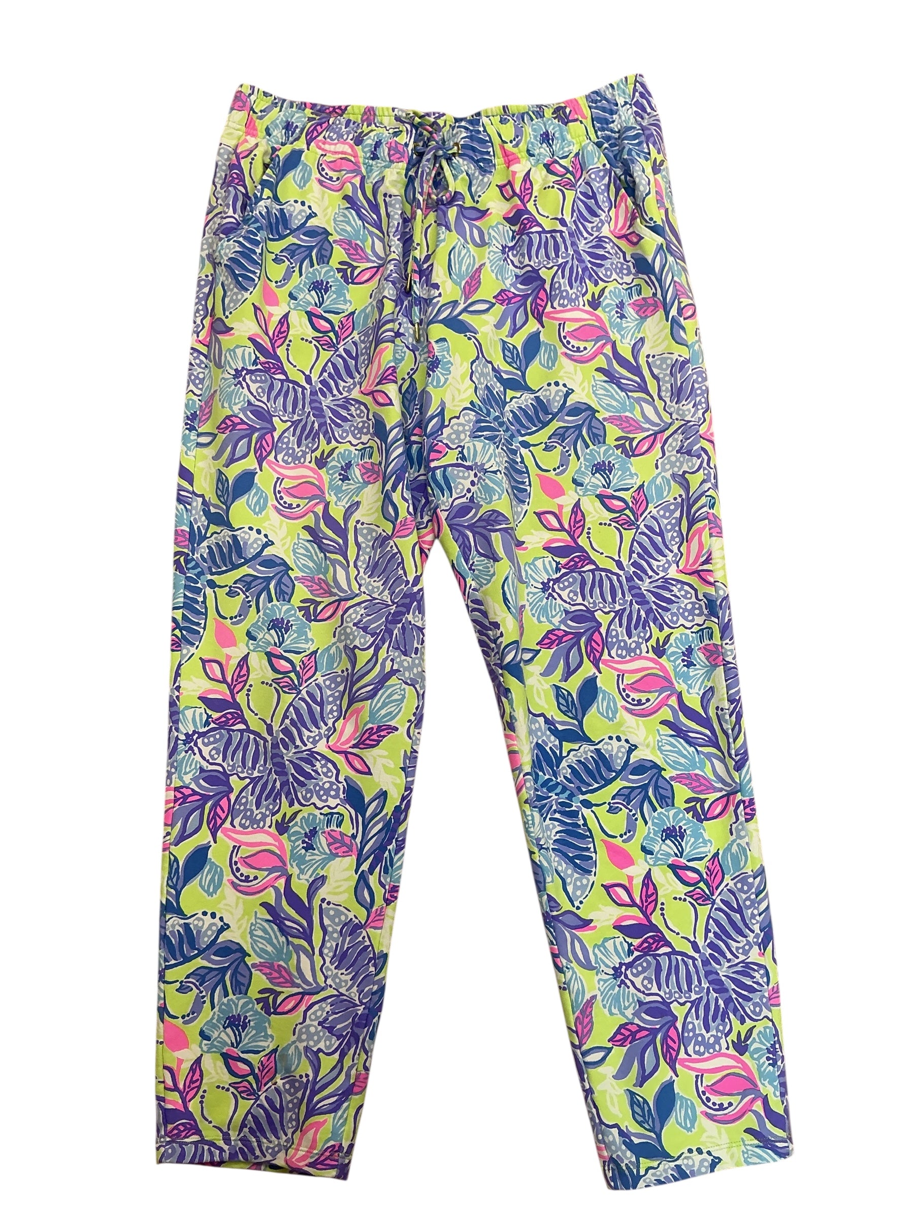 Lilly Pulitzer Emora Knit Pants Dew Drop Stay Fly - Size L