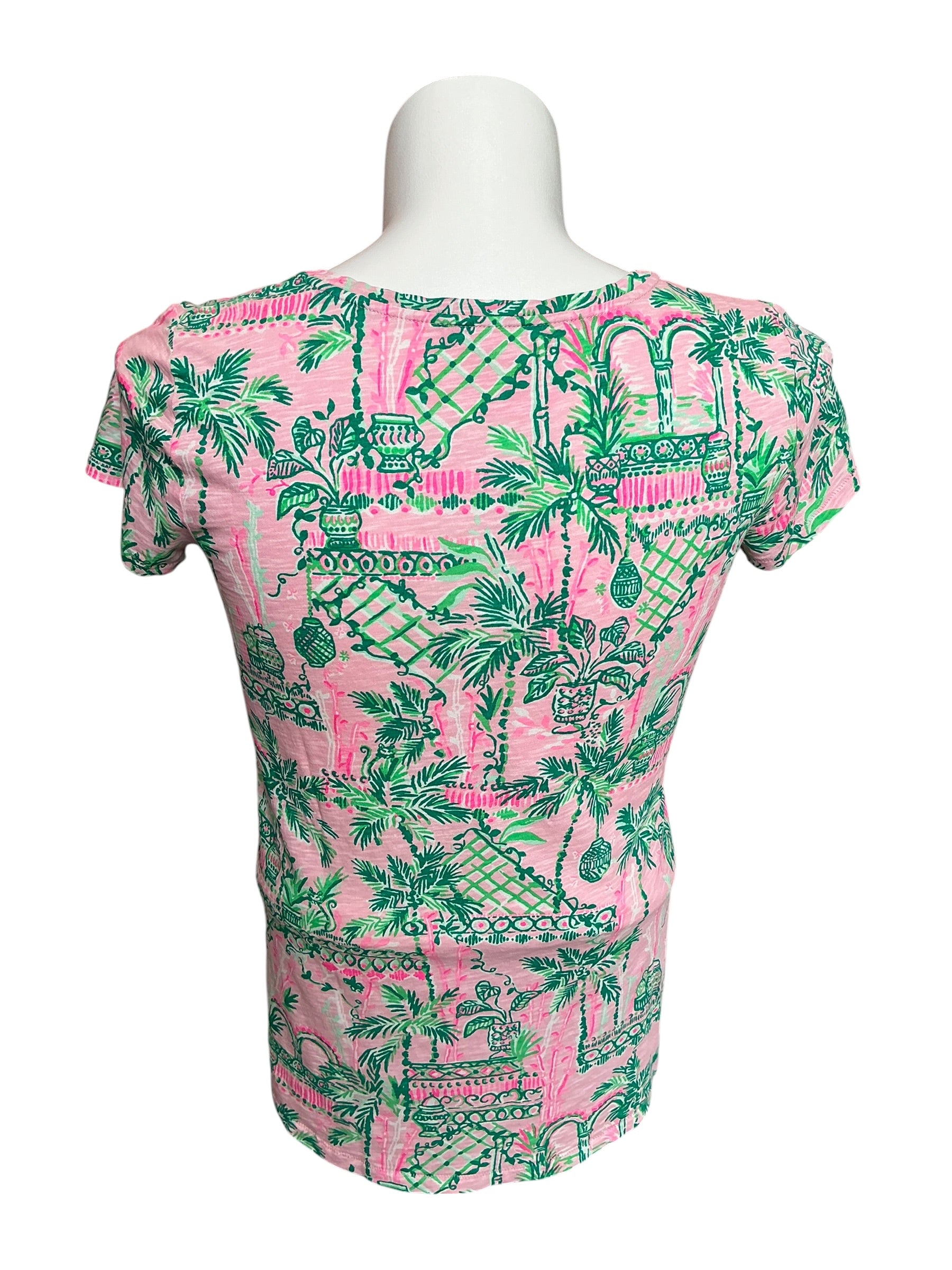 Lilly Pulitzer Etta V-Neck Mandevilla Baby Always Worth It - Size S