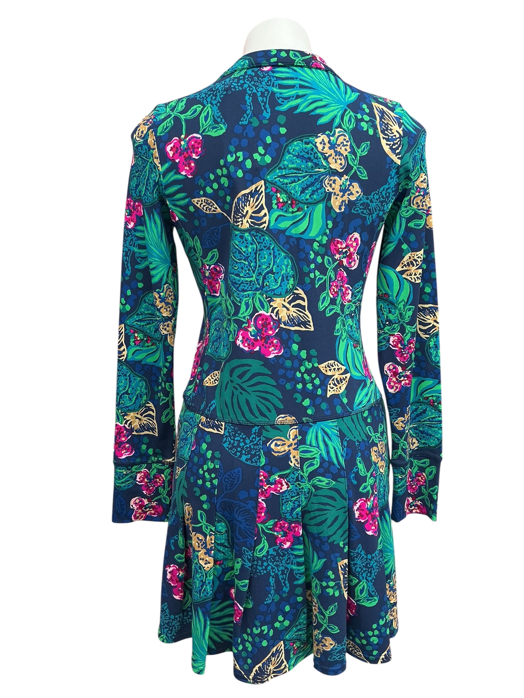 Lilly Pulitzer NWT Delmare Dress UPF 50+ Low Tide Navy Life Of The Party - Size S