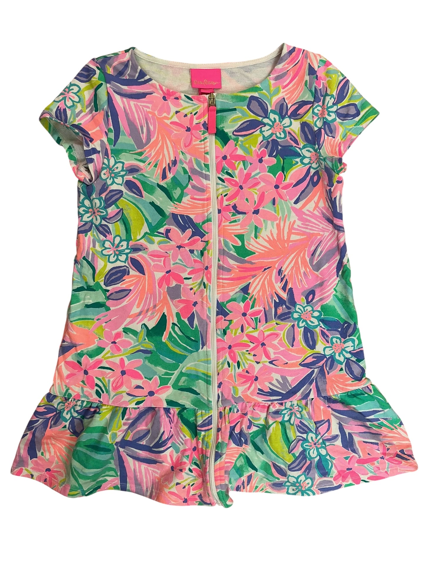 Lilly Pulitzer Kids Girls Ivy Swimsuit Coverup It Was All A Dream - Size M 6-7