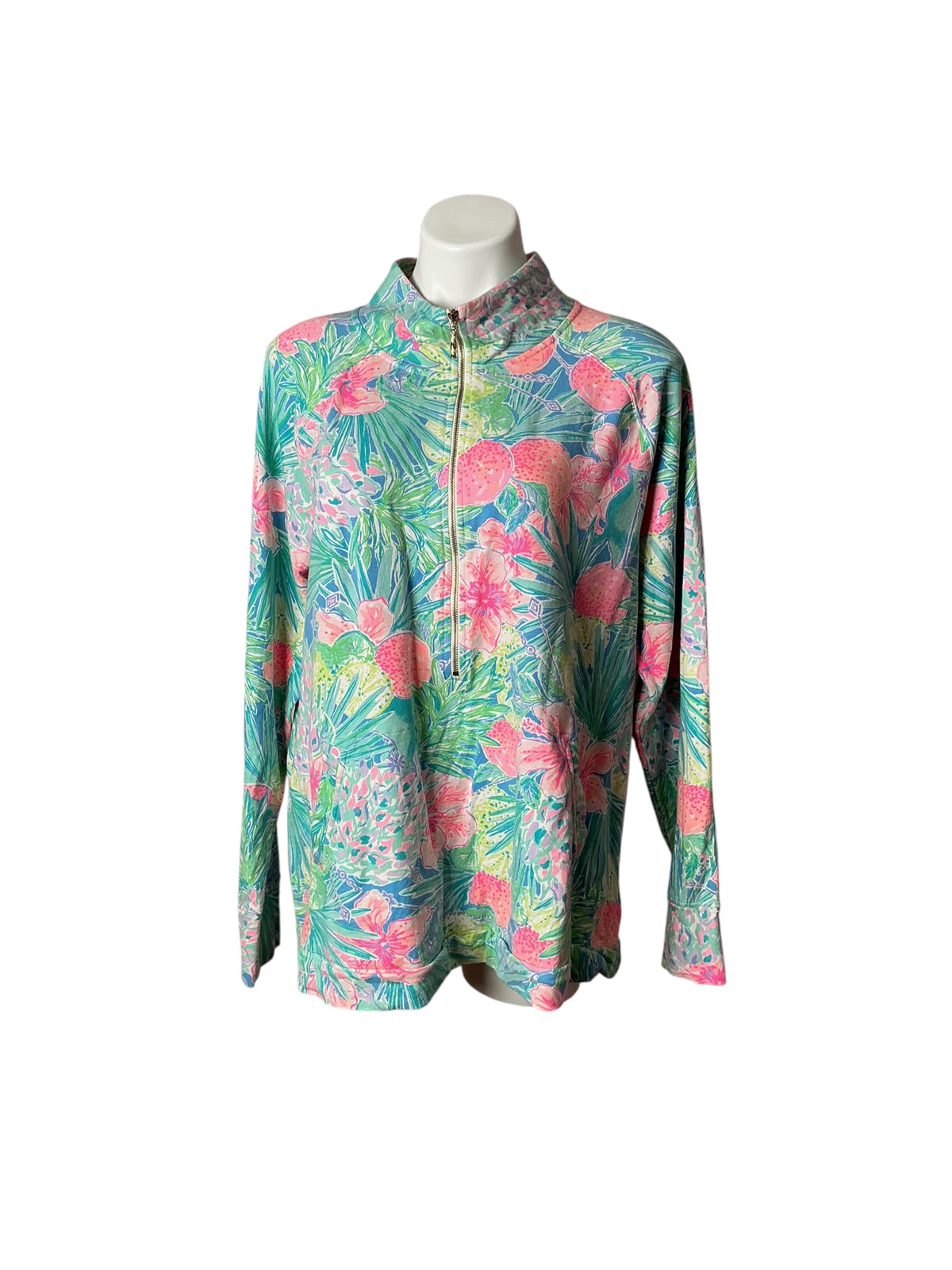 Lilly Pulitzer Skipper Popover Minty Fresh Fansea - Size XXL