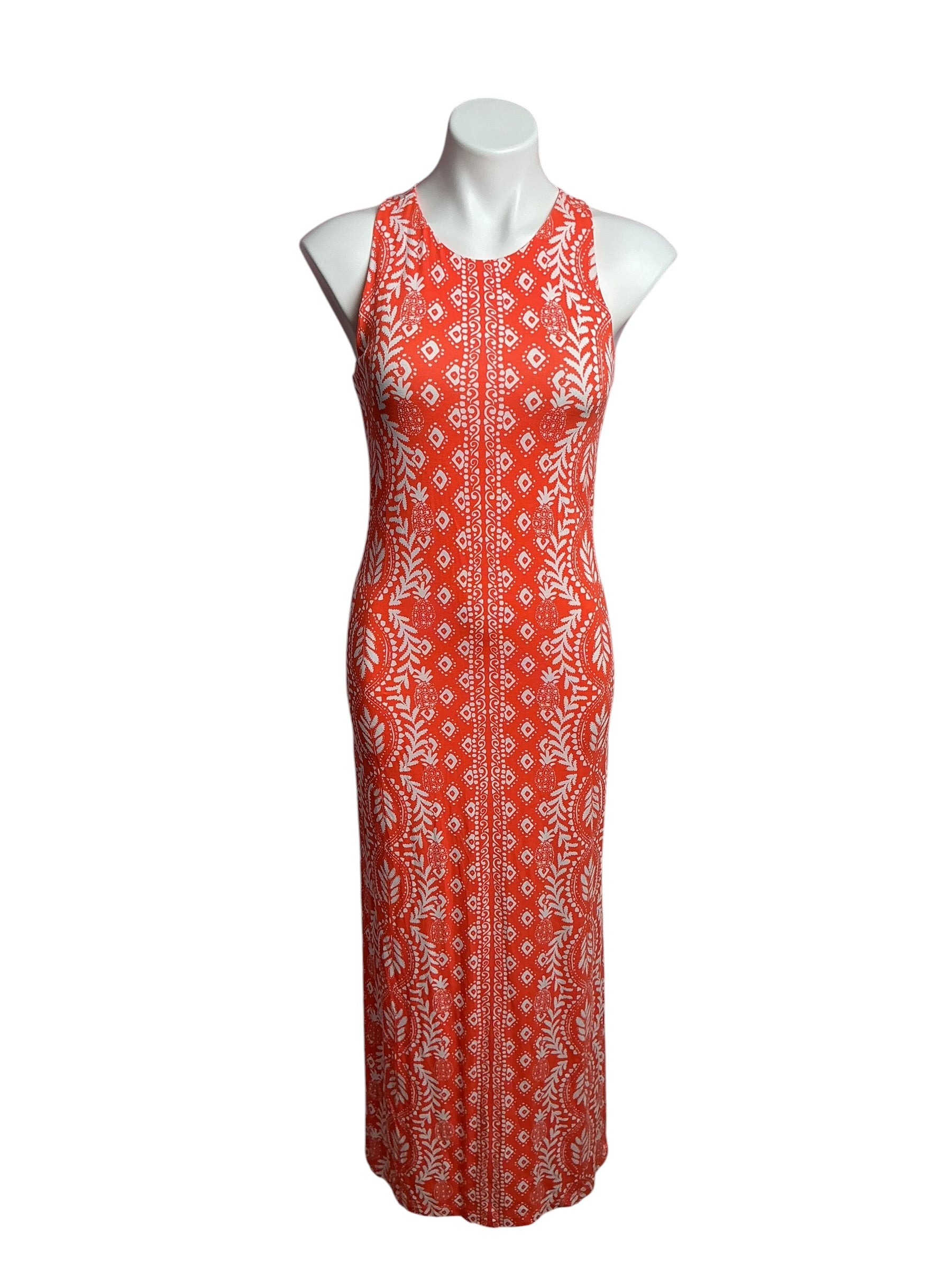 Lilly Pulitzer- Ulla Maxi Dress Flamingo Feather Harbour View Engineered Size XS
