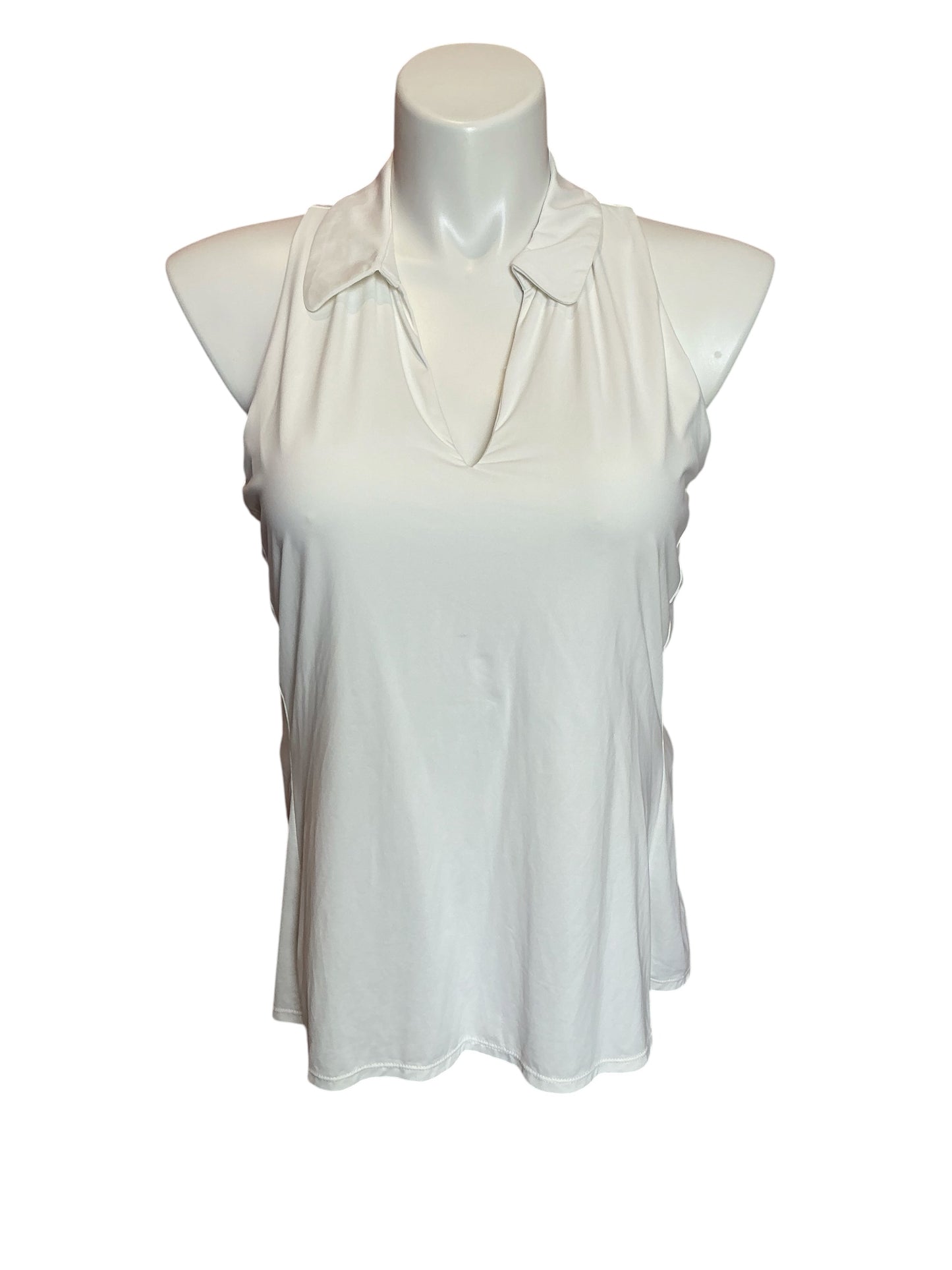 Lilly Pulitzer Imara Polo UPF 50+ Resort White - Size XL