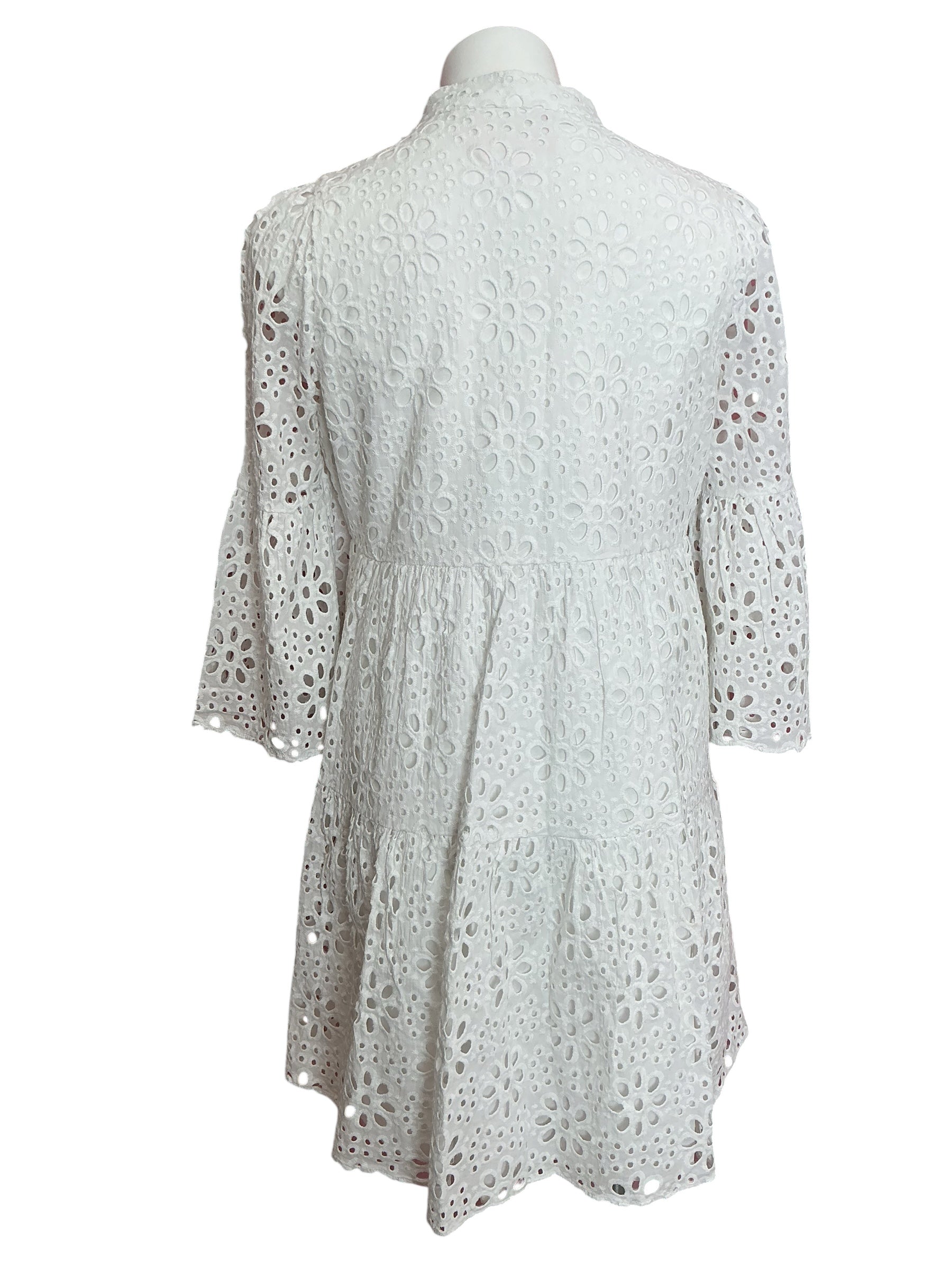 Lilly Pulitzer Hazelanne Eyelet Dress Resort White Funflower Eyelet - Size 8