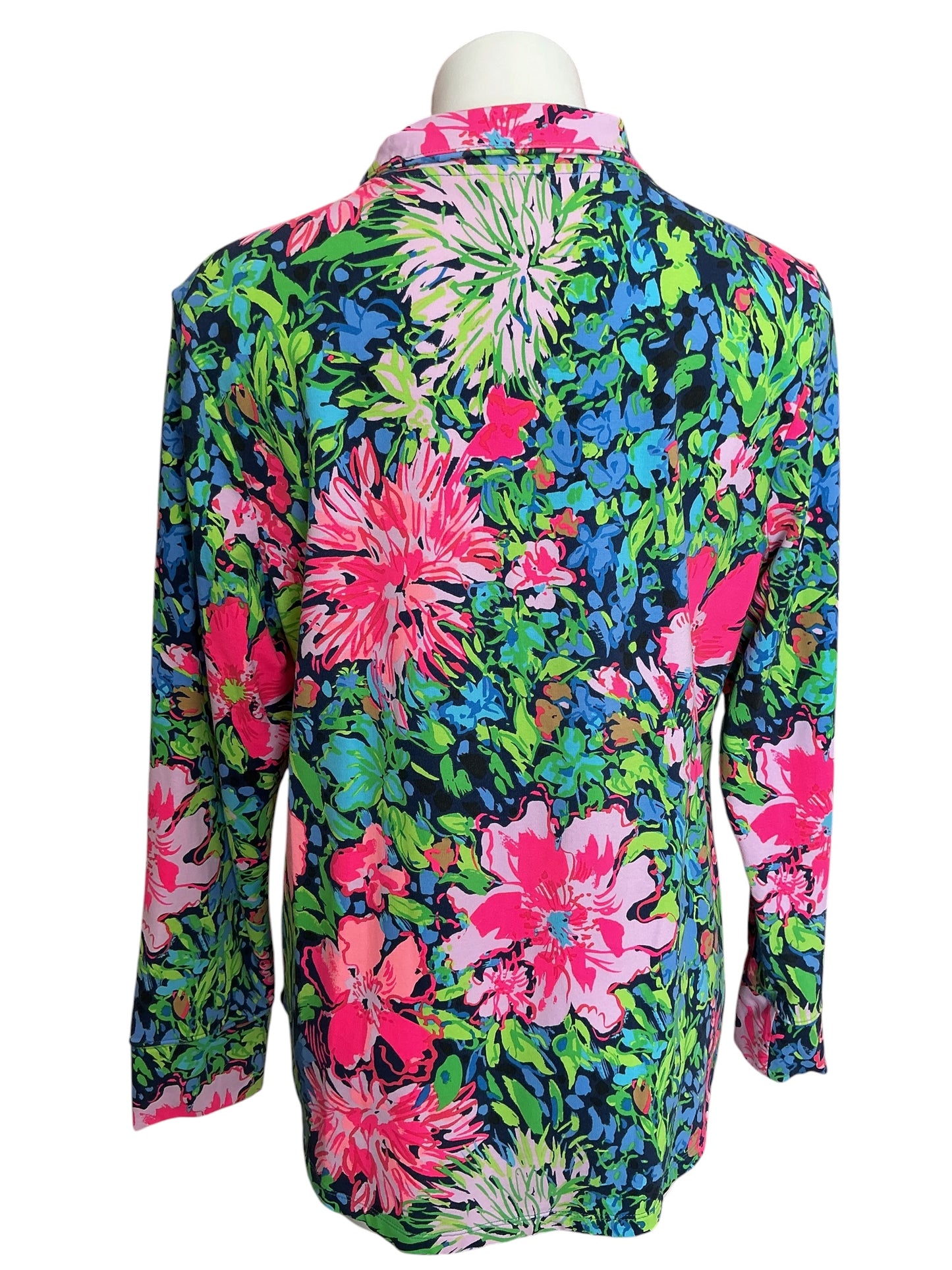 Lilly Pulitzer Leona Zip Up Jacket Festive Fantasy - Size XL