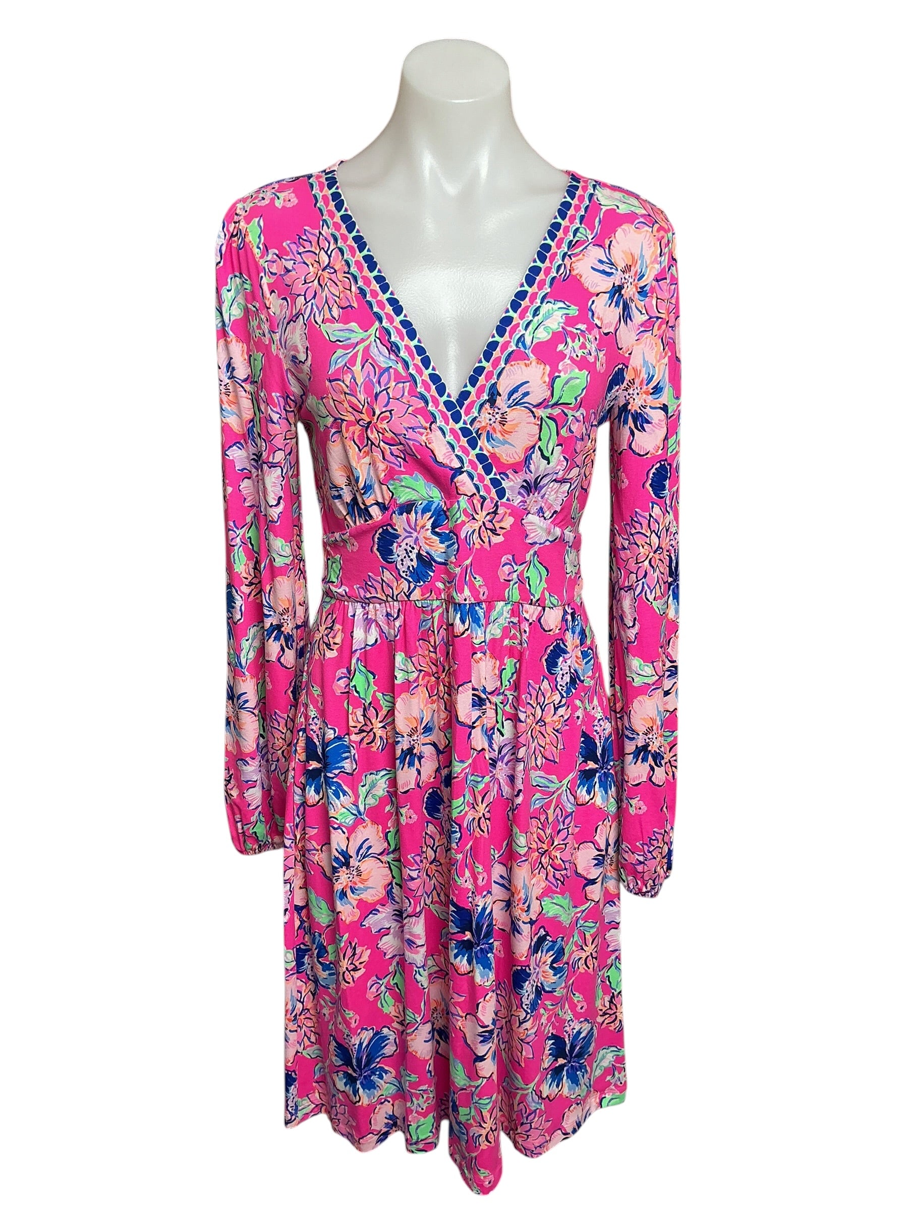 Lilly Pulitzer Carmilla Dress Pink Isle Last Bud Not Least - Size 4
