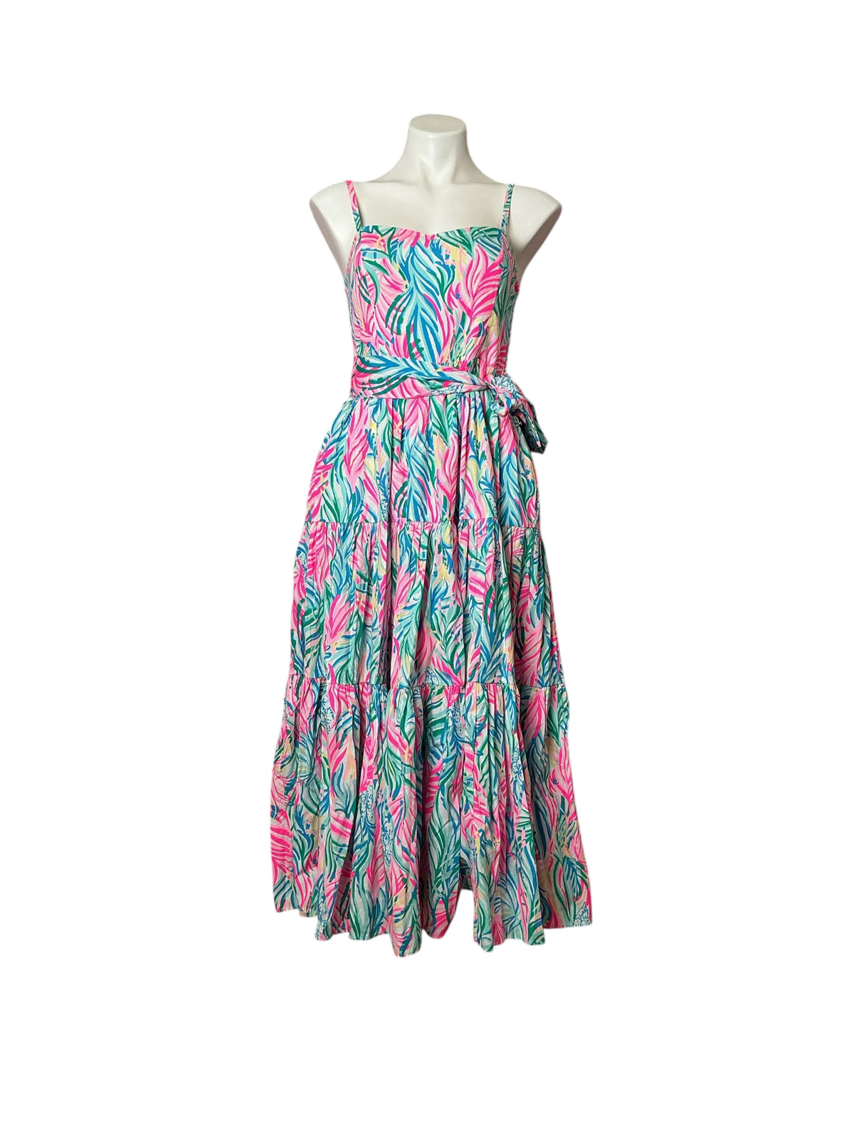 Lilly Pulitzer NWT Edith Cotton Midi Dress Multi Sea Turtle Soirée - Size 2