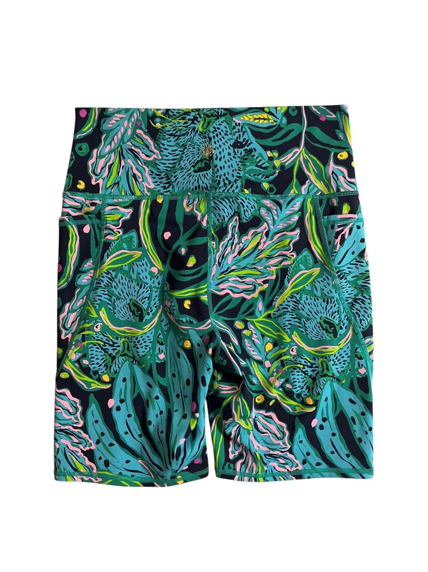 Lilly Pulitzer South Beach High Rise Short - Low Tide Navy Catty Purrsonality - Size L