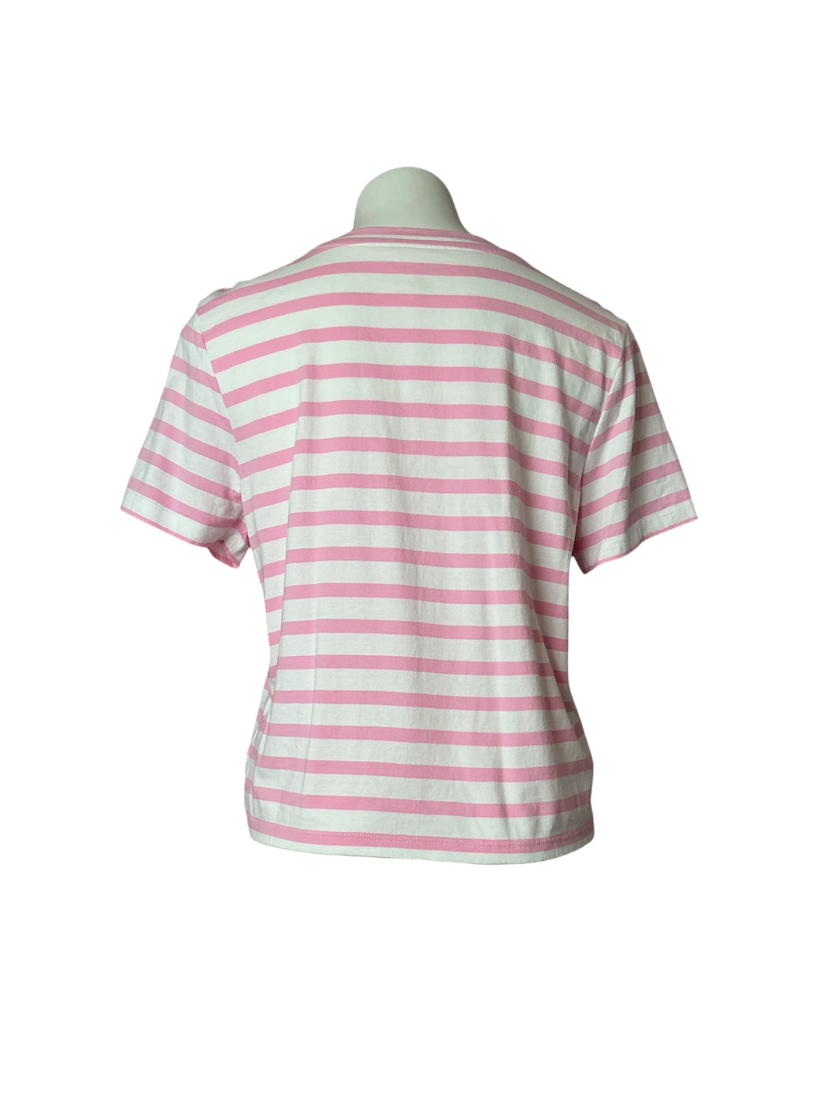 Lilly Pulitzer Keenan Cropped Knit Top Conch Shell Pink Striped - Size M