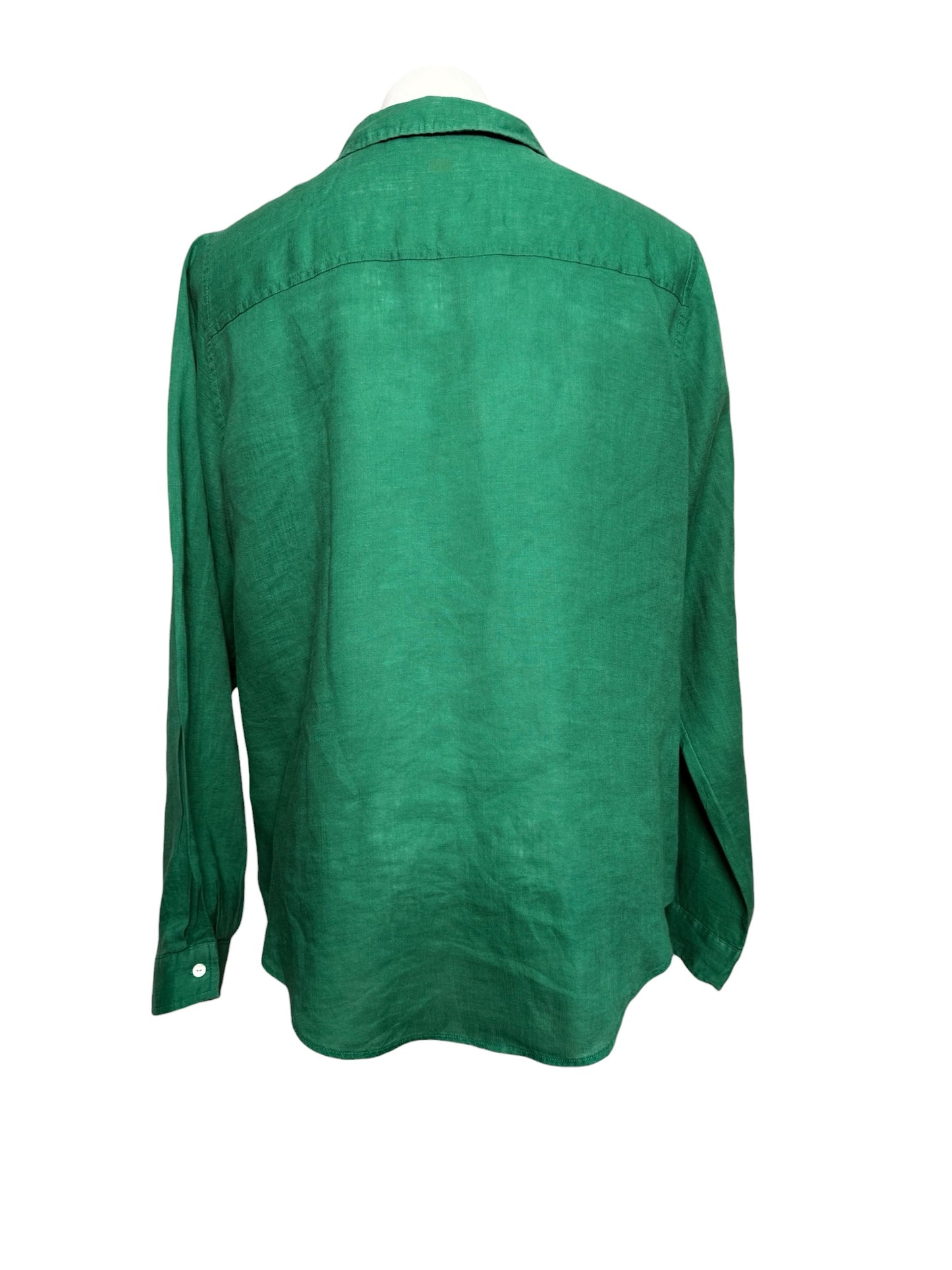 Lilly Pulitzer- Sea View Linen Button-Down Shirt Ever In Green Size XL