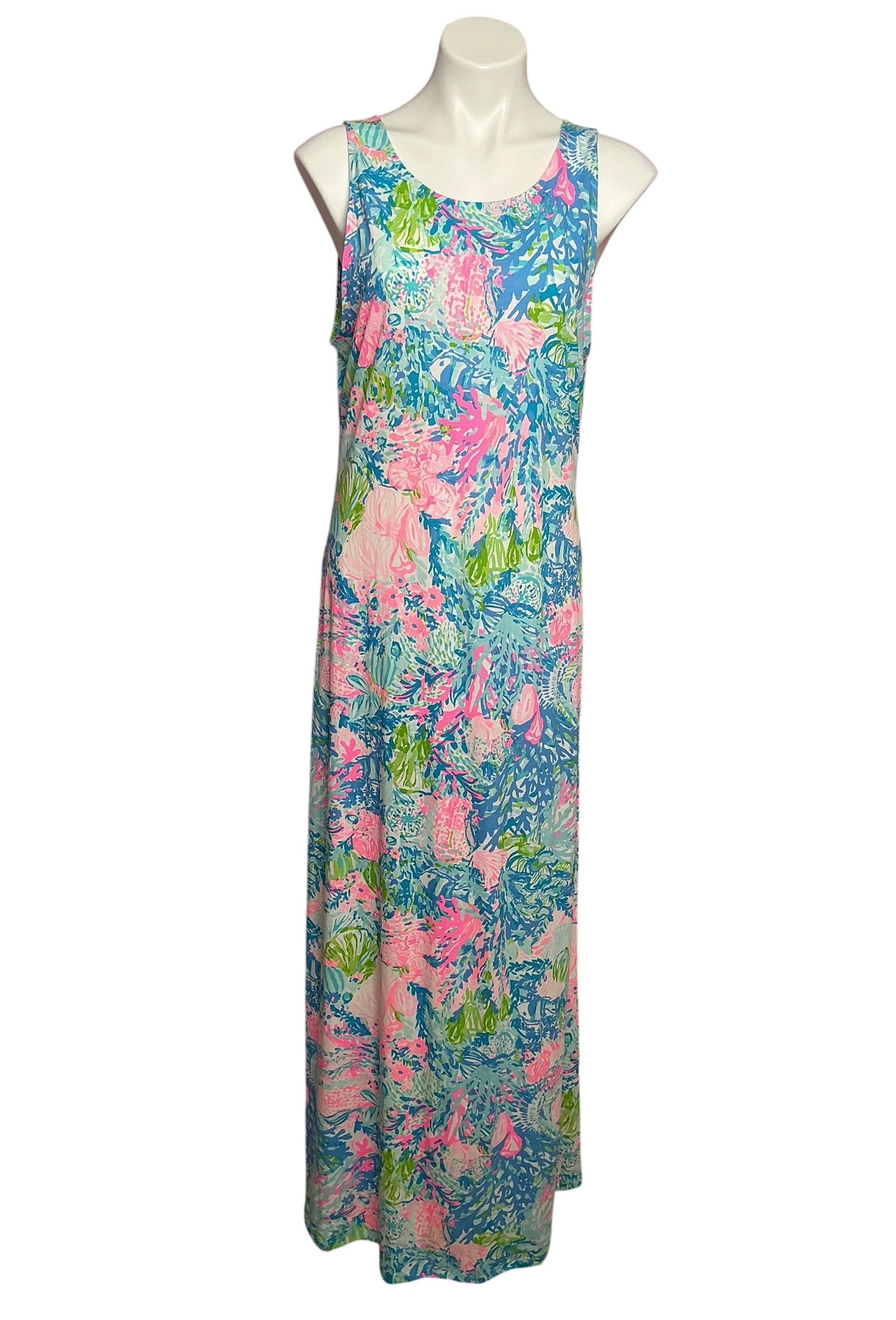 Lilly Pulitzer NWT Marcella Maxi Dress Multi Fished My Wish - Size L