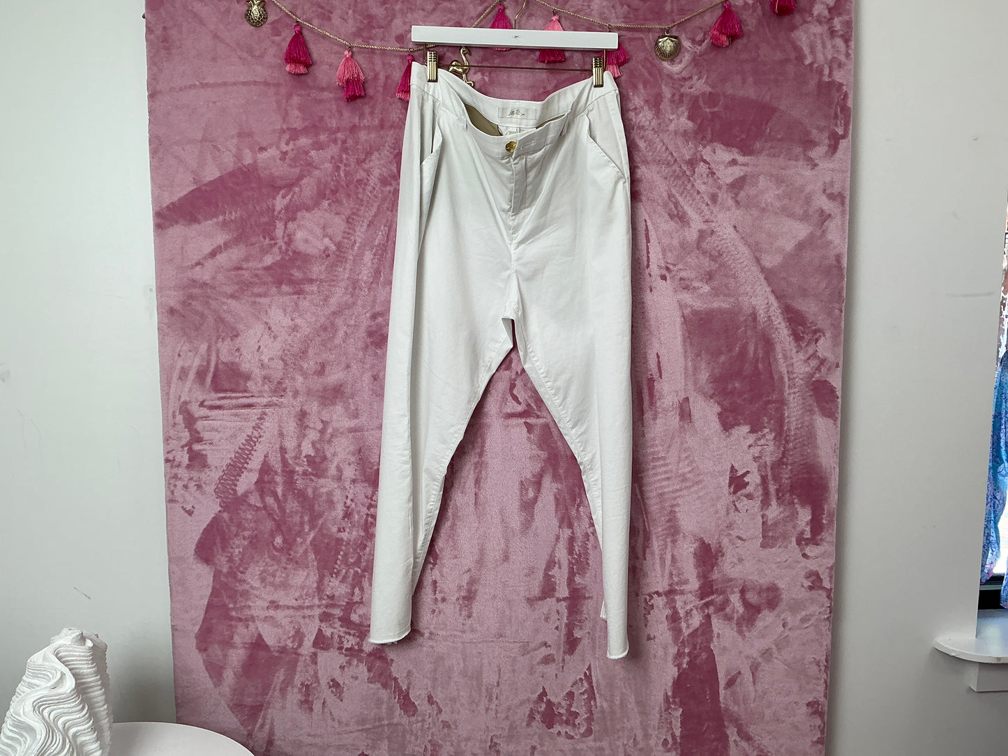 Lilly Pulitzer NWT Montoya Chino Pant Resort White - Size 16
