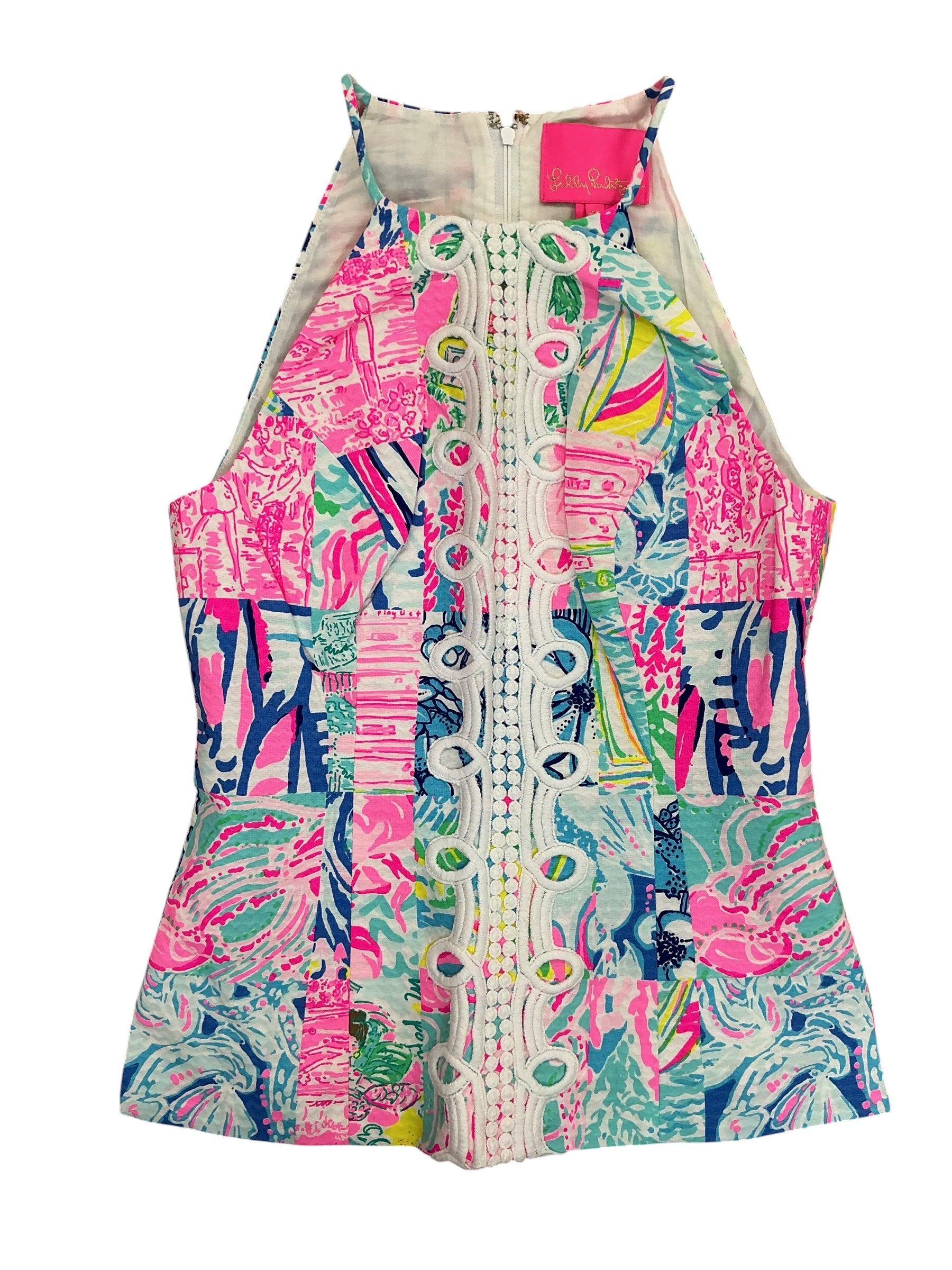Lilly Pulitzer NWT Pearl Top Multi Pop Up Summer Remix Patch - Size 00