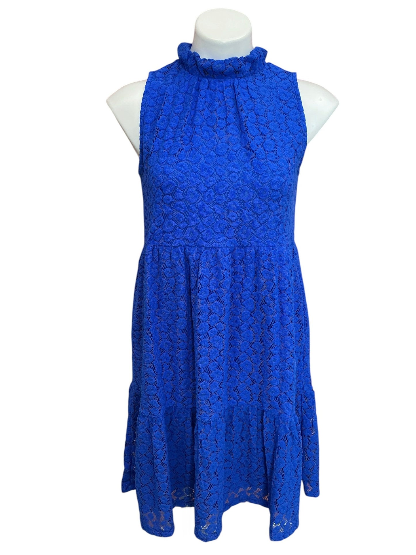 Lilly Pulitzer Cornelia Swing Dress Blue Grotto Leopard Knit - Size XS