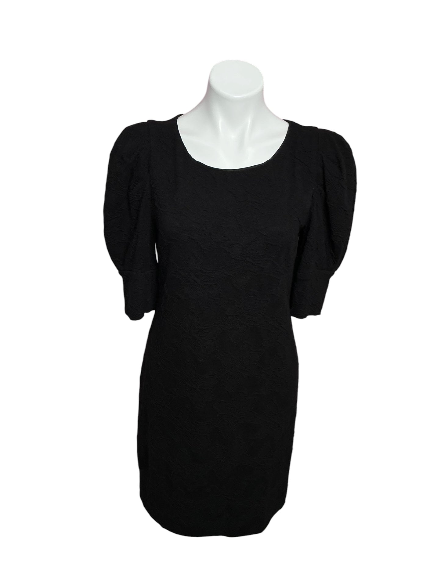 Lilly Pulitzer Knowles Elbow Sleeve Dress Noir Knit Pucker Jacquard - Size M