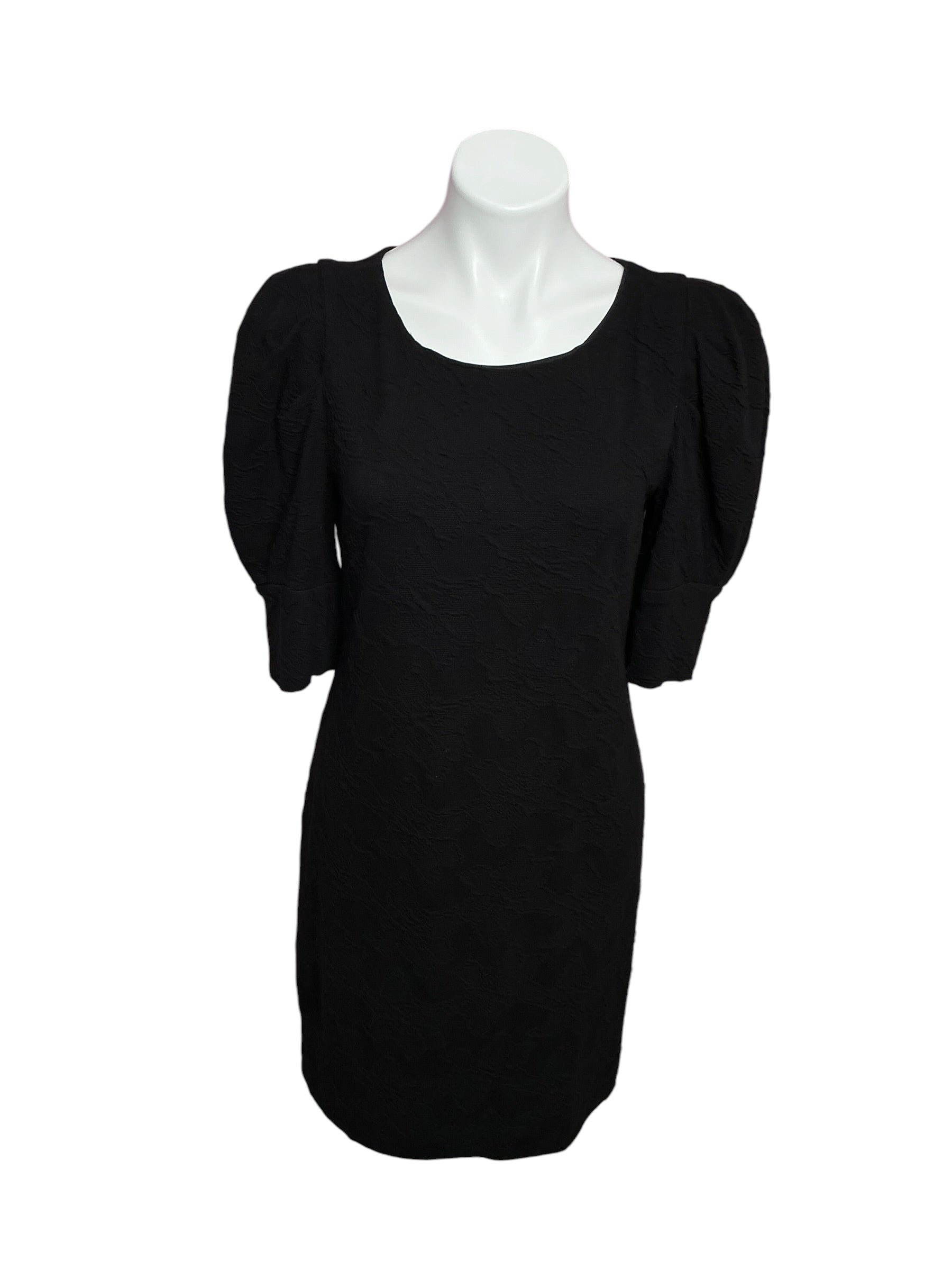 Lilly Pulitzer Knowles Elbow Sleeve Dress Noir Knit Pucker Jacquard - Size M