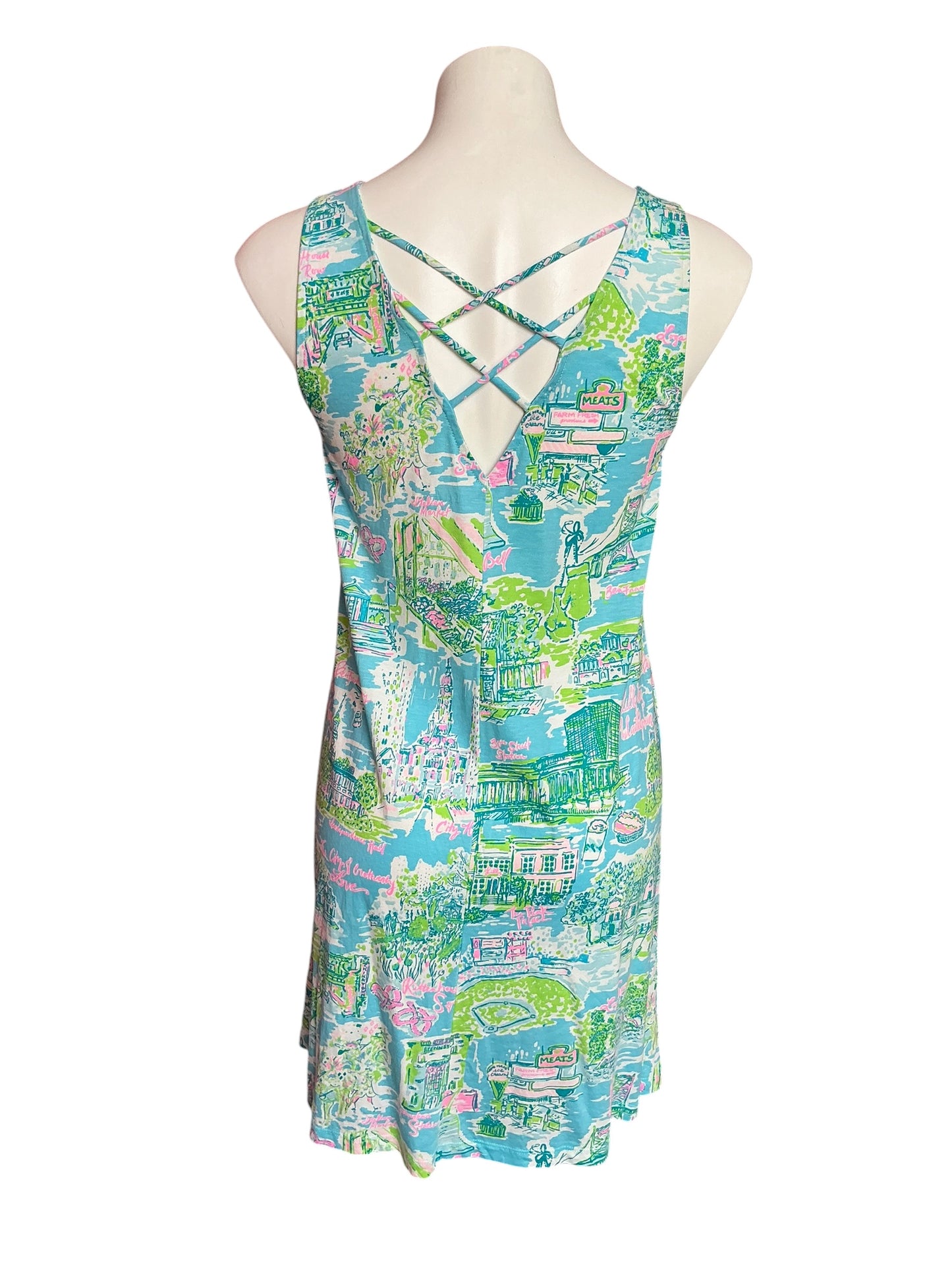 Lilly Pulitzer Kristen Swing Dress Multi Lilly Loves Philadelphia - Size S