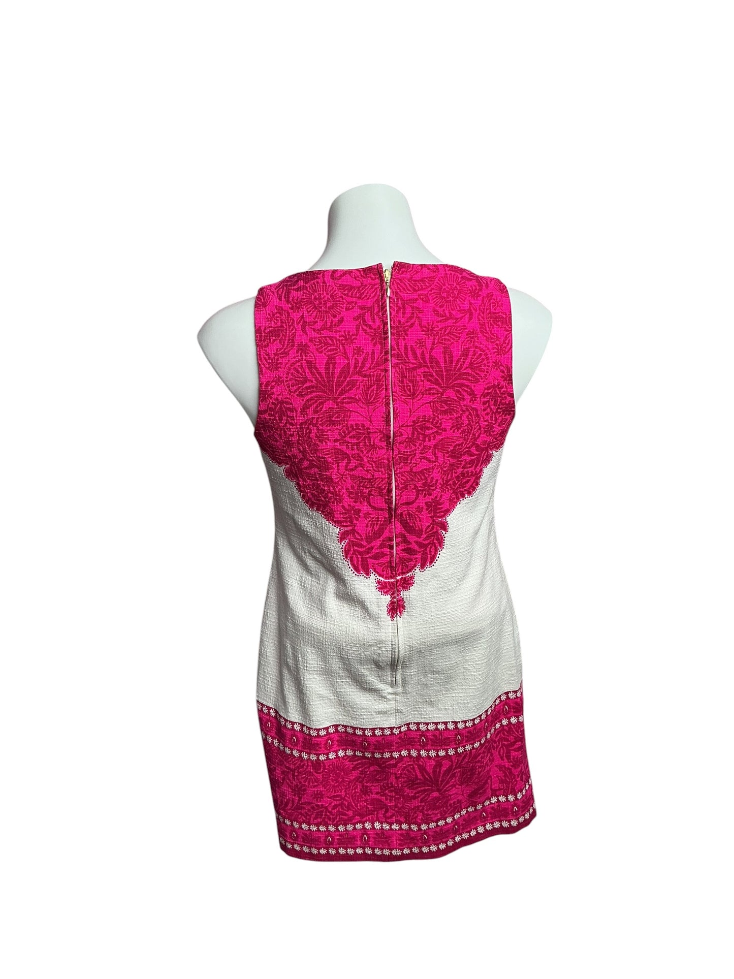 Lilly Pulitzer- Mina Sleeveless Romper Passion Fruit Pink Jungle Size 4
