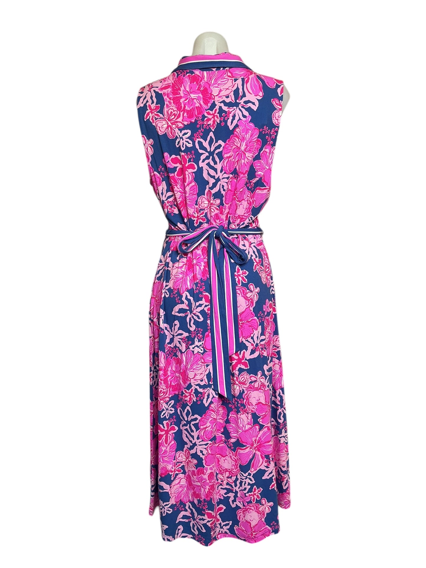 Lilly Pulitzer NWT Ryland Midi Dress - Starlight Navy Once And Floral Engineered Dress - Size XL