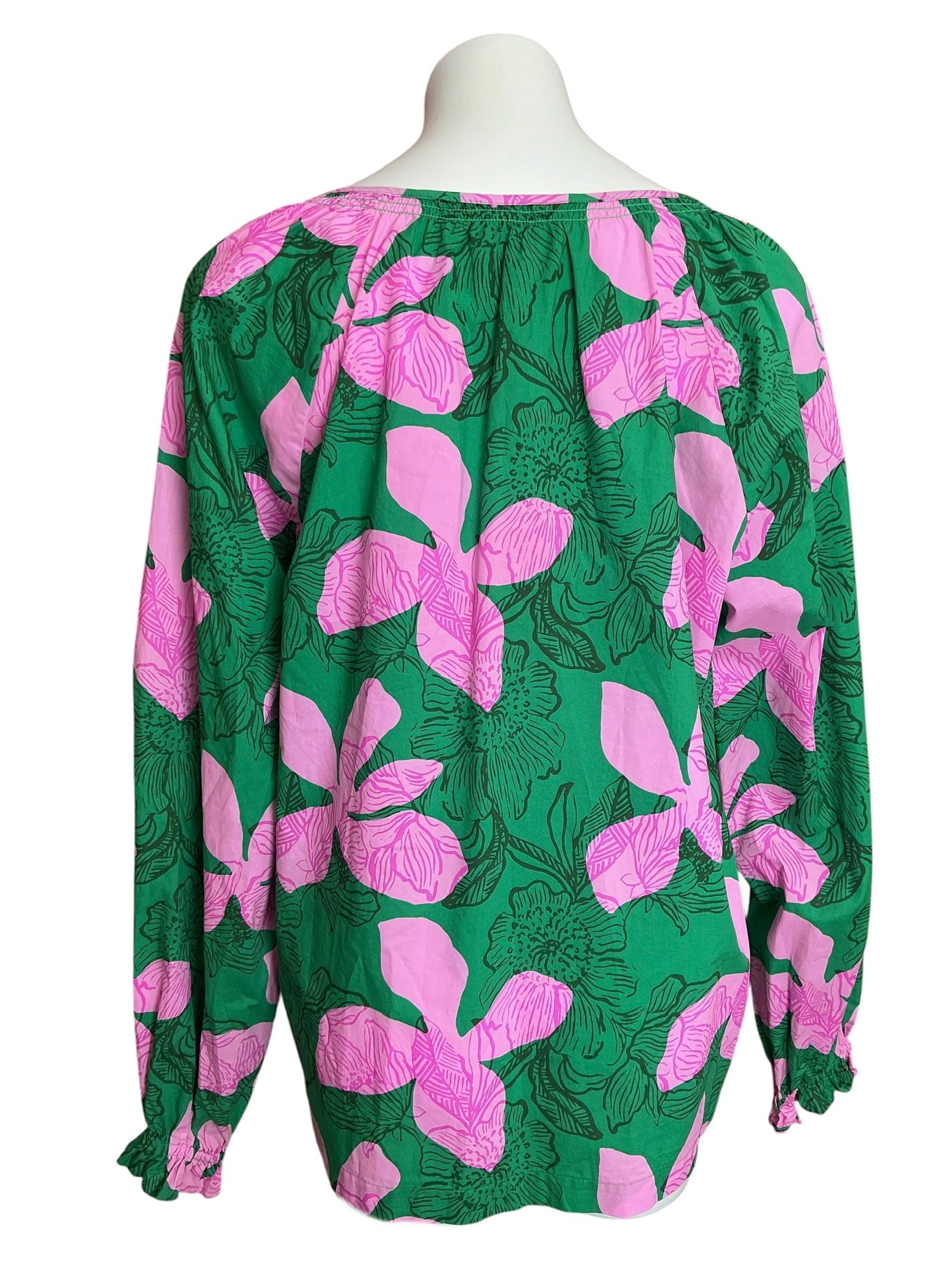 Lilly Pulitzer NWT Aldina Top Kitts Green Sunset Shadows - Size XL