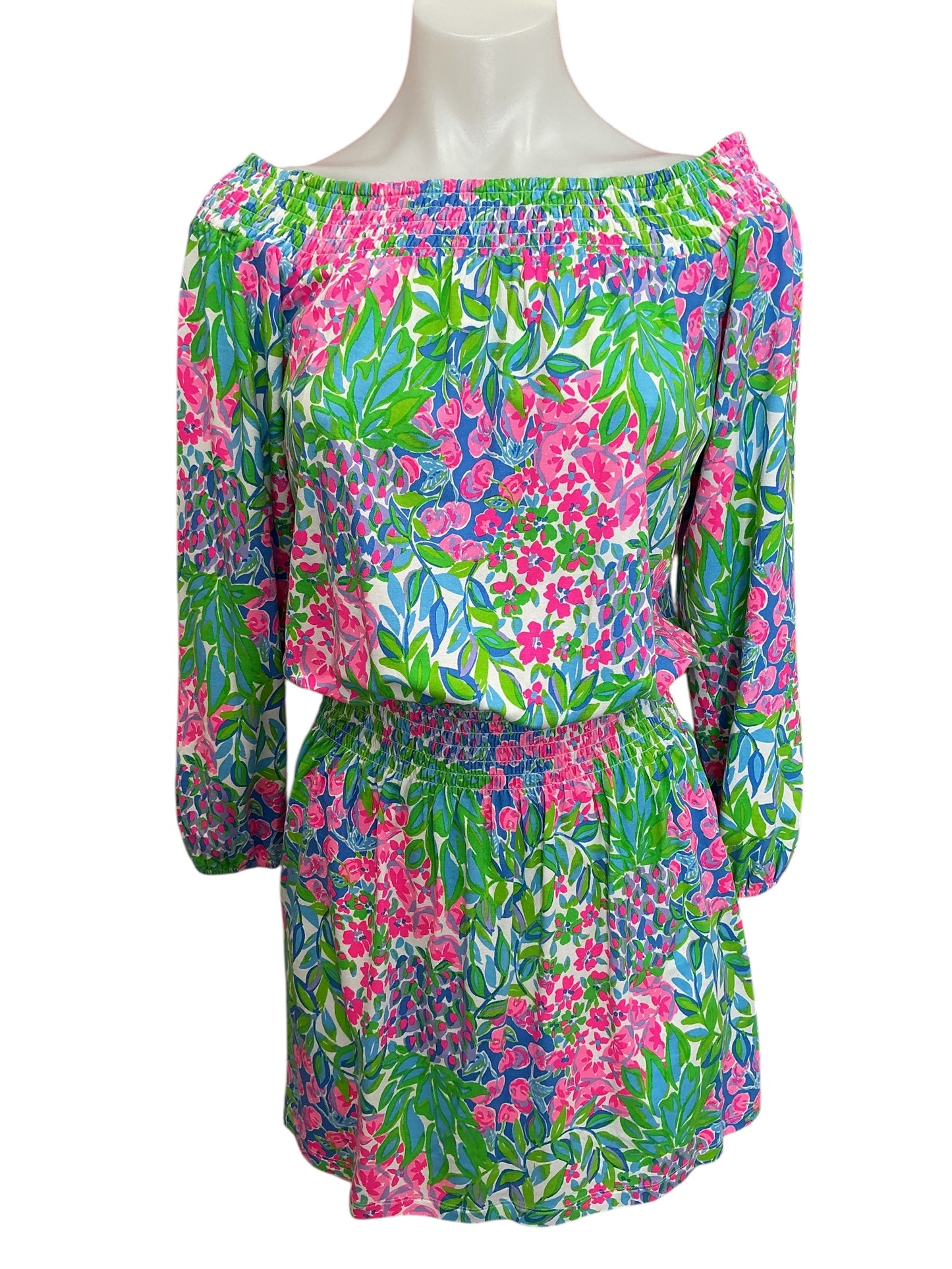 Lilly Pulitzer Cyla Off-The-Shoulder Skort Romper A Cherry On Top - Size XS