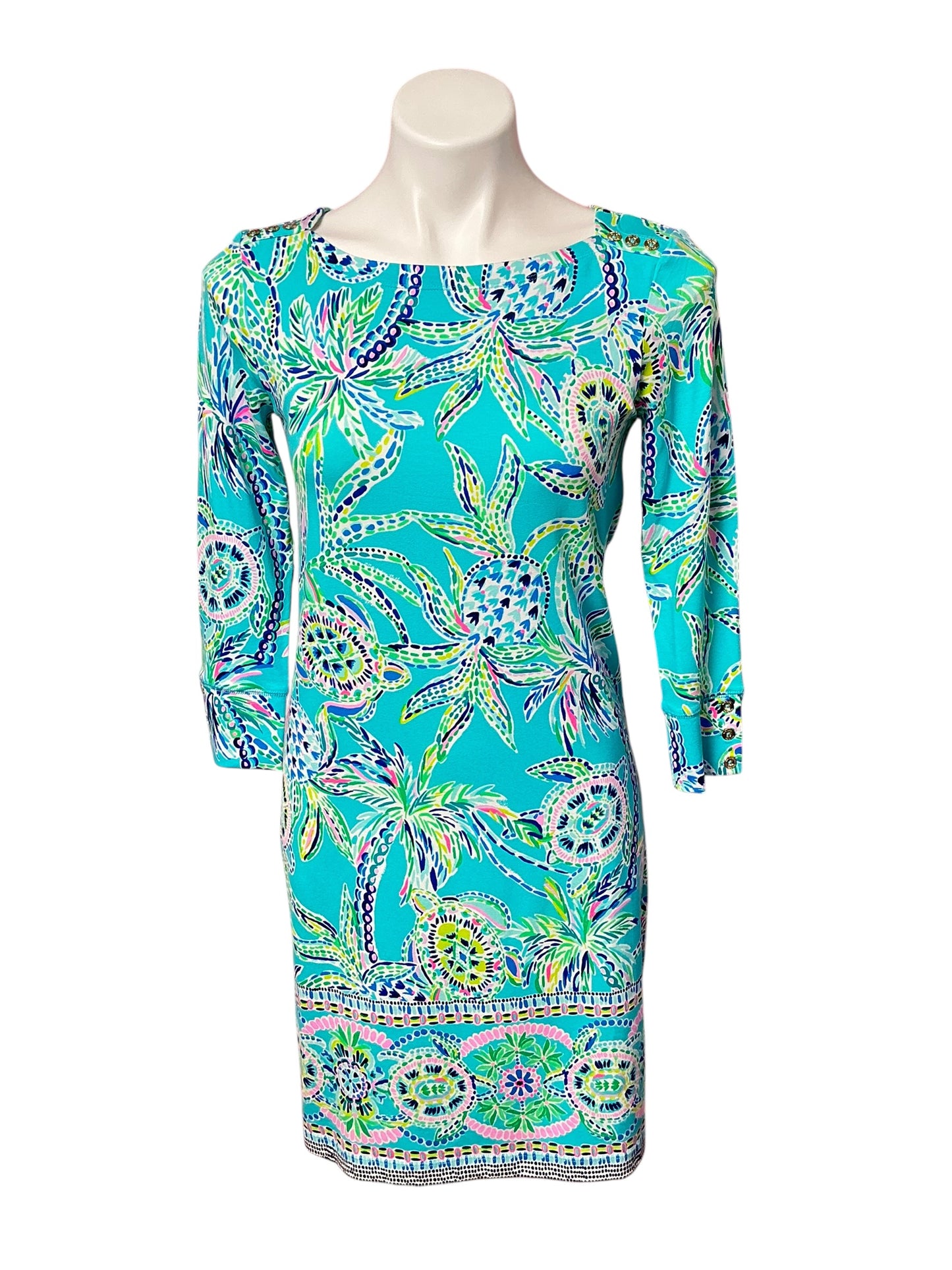 Lilly Pulitzer NWT - UPF 50+ Sophie Dress - Bermuda Blue Turtle SZN Engineered - Size S