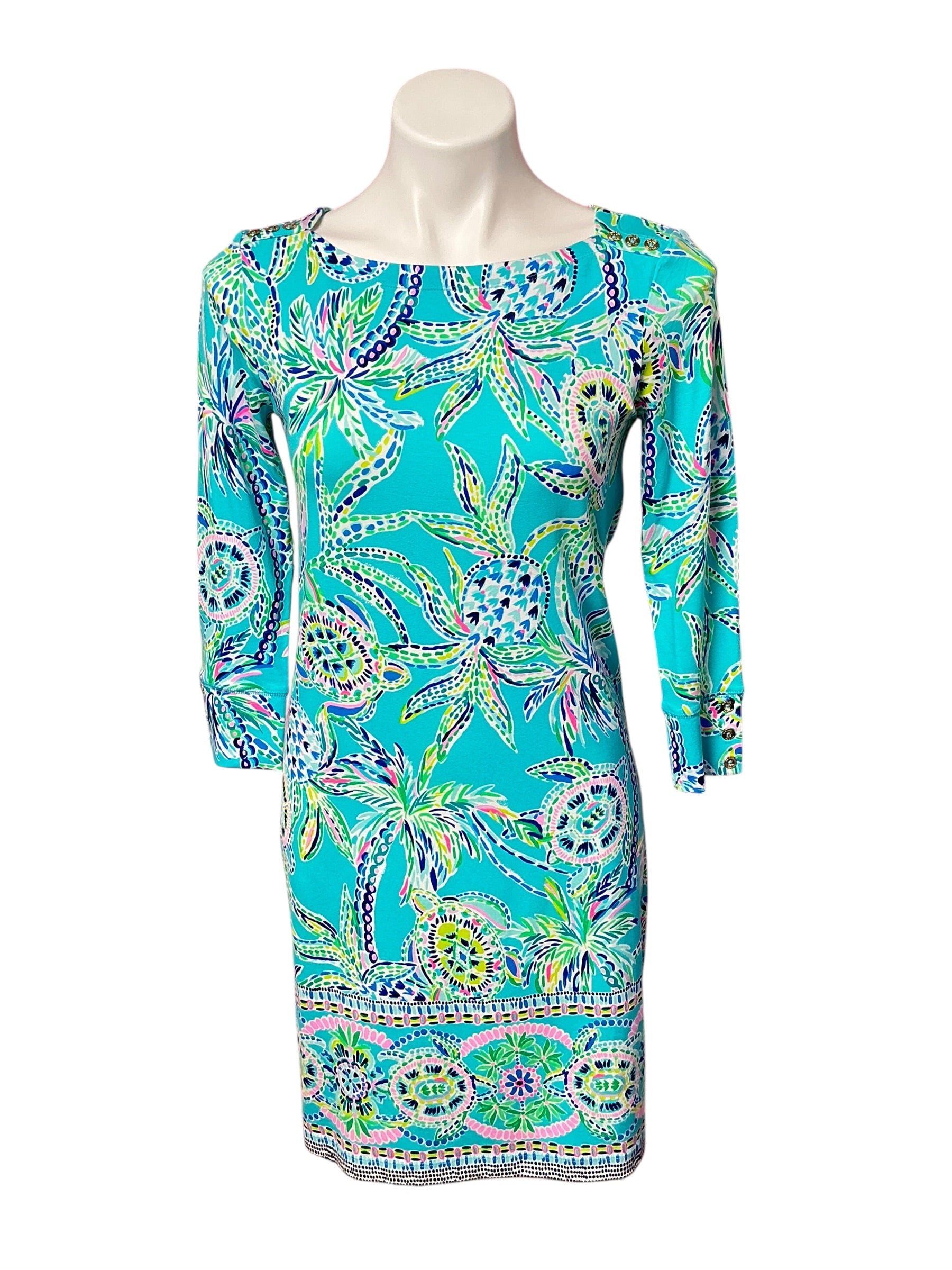 Lilly Pulitzer NWT - UPF 50+ Sophie Dress - Bermuda Blue Turtle SZN Engineered - Size S