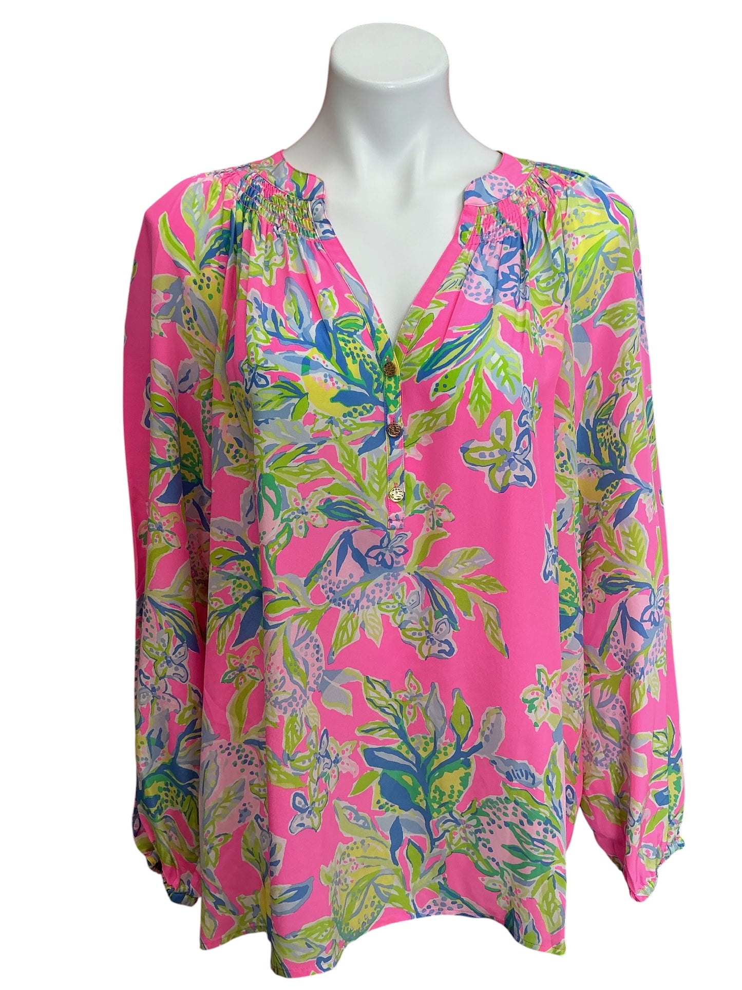 Lilly Pulitzer NWT Elsa Top Multi Squeeze The Day - Size XL