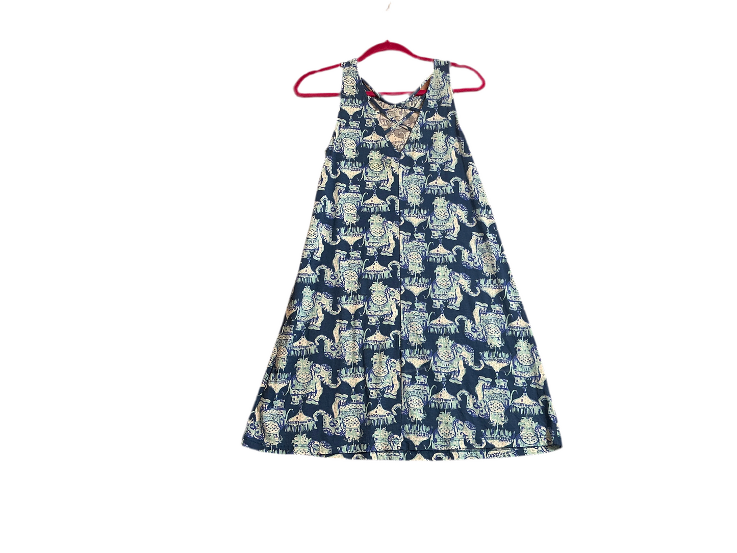 Lilly Pulitzer Kristen Swing Dress in the "Deep Indigo Joy Ride Elephant" - Size XS