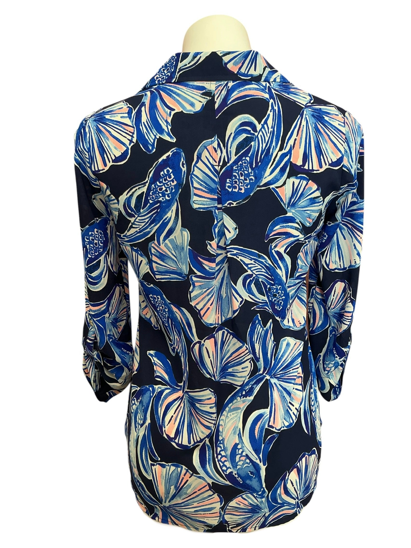 Lilly Pulitzer NWT Everglades Top Bright Navy In Reel Life - Size XS