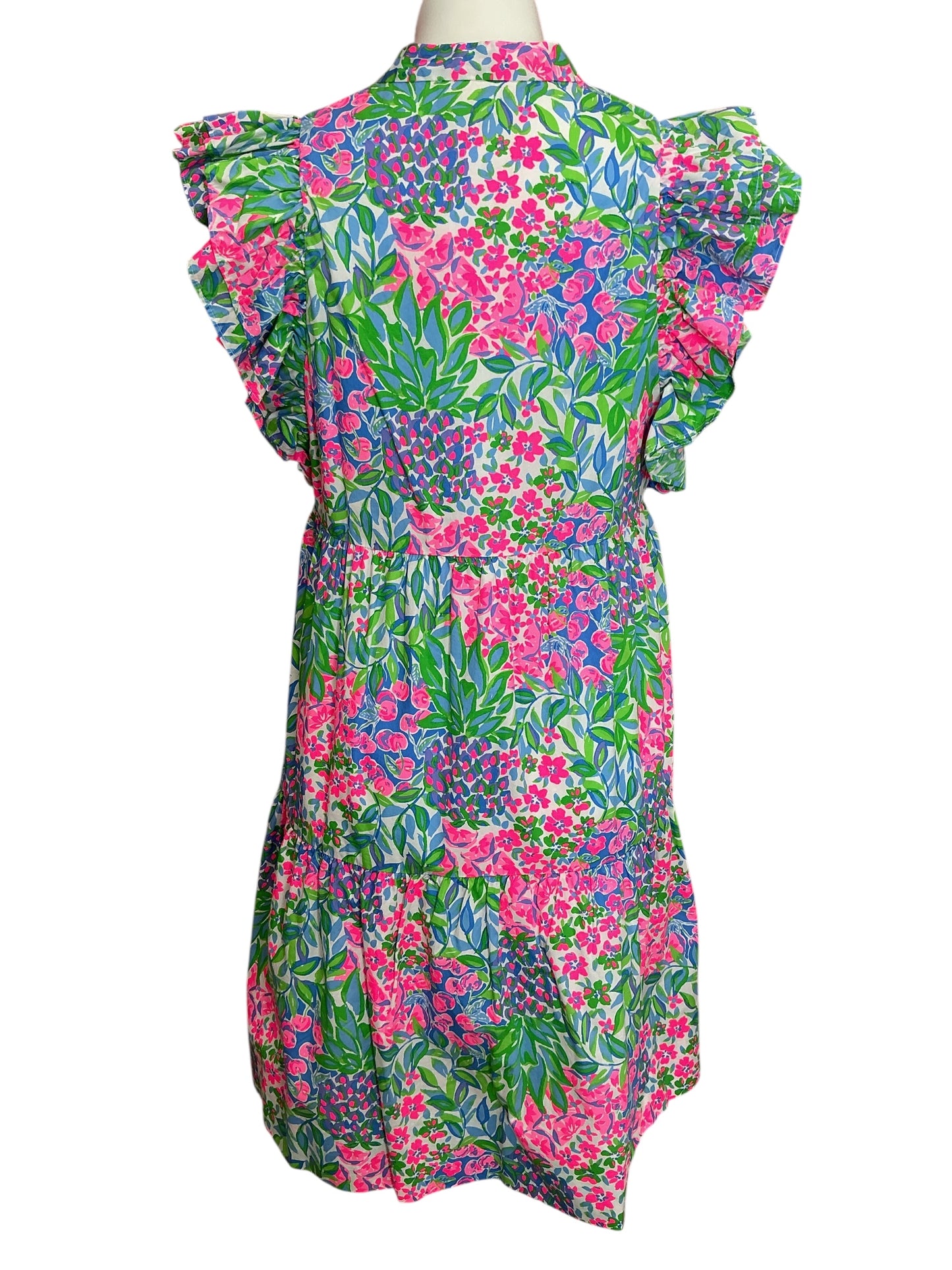 Lilly Pulitzer Aldena Ruffled Tiered Minidress A Cherry On Top - Size S
